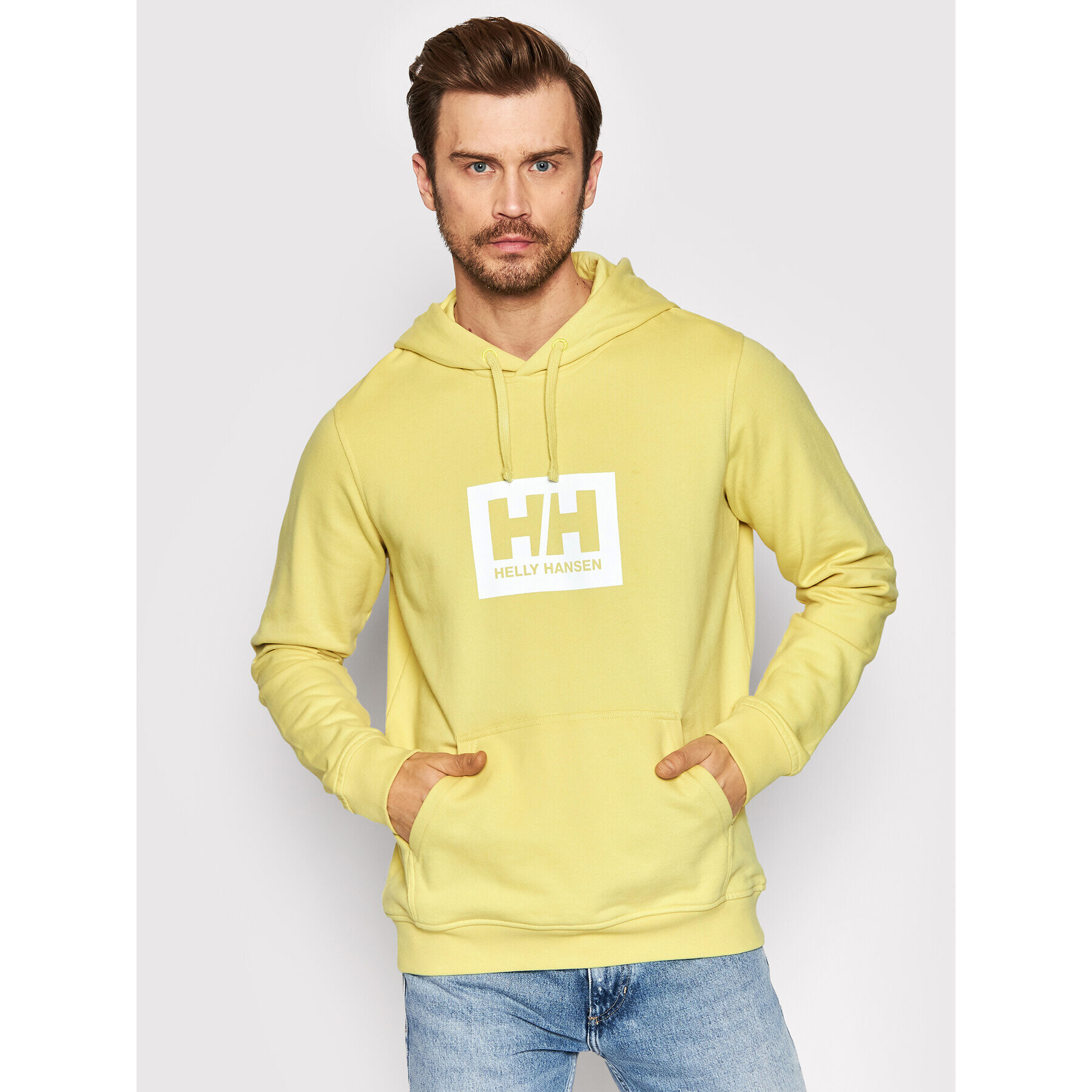 Helly Hansen Суитшърт Box 53289 Жълт Regular Fit - Pepit.bg