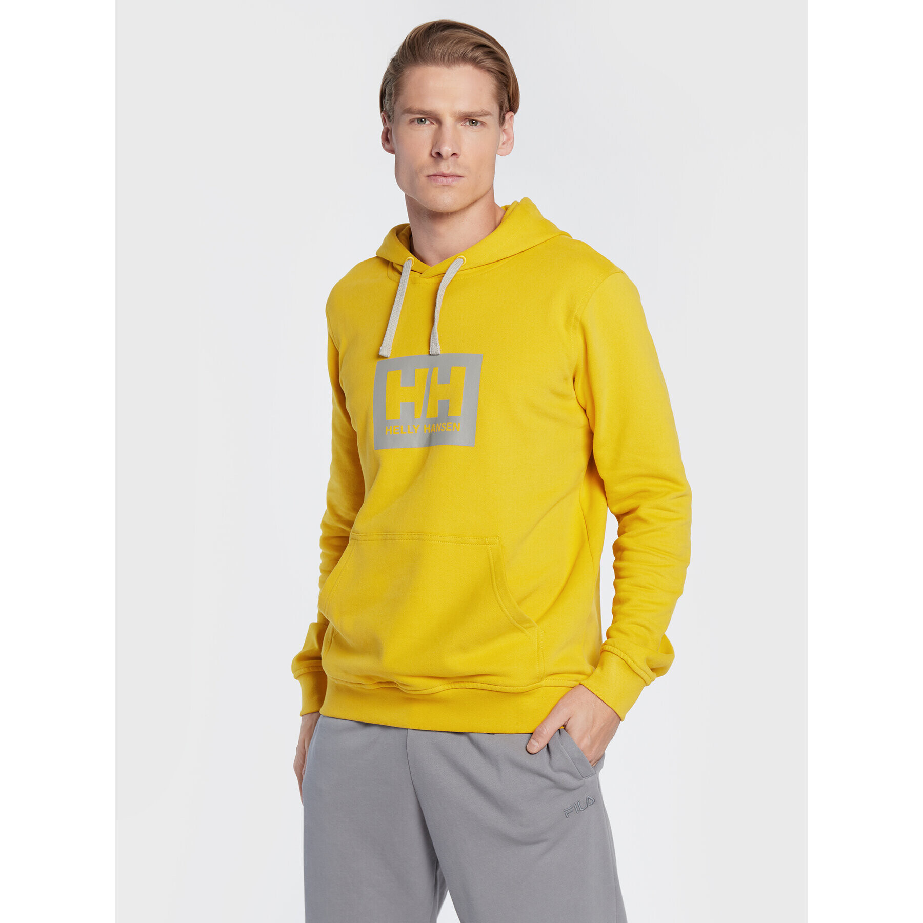 Helly Hansen Суитшърт Box 53289 Жълт Regular Fit - Pepit.bg