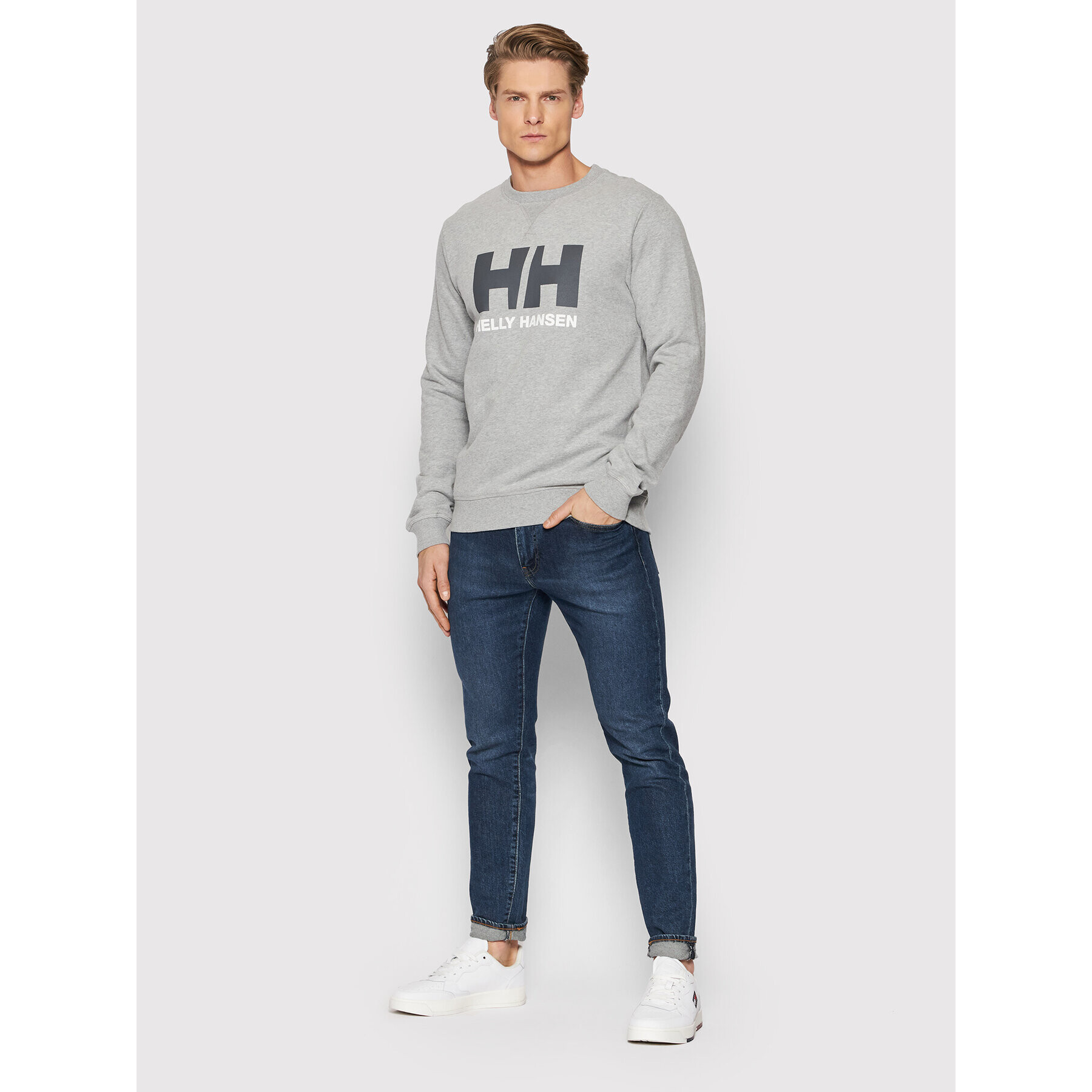 Helly Hansen Суитшърт Hh Logo Crew 34000 Сив Regular Fit - Pepit.bg