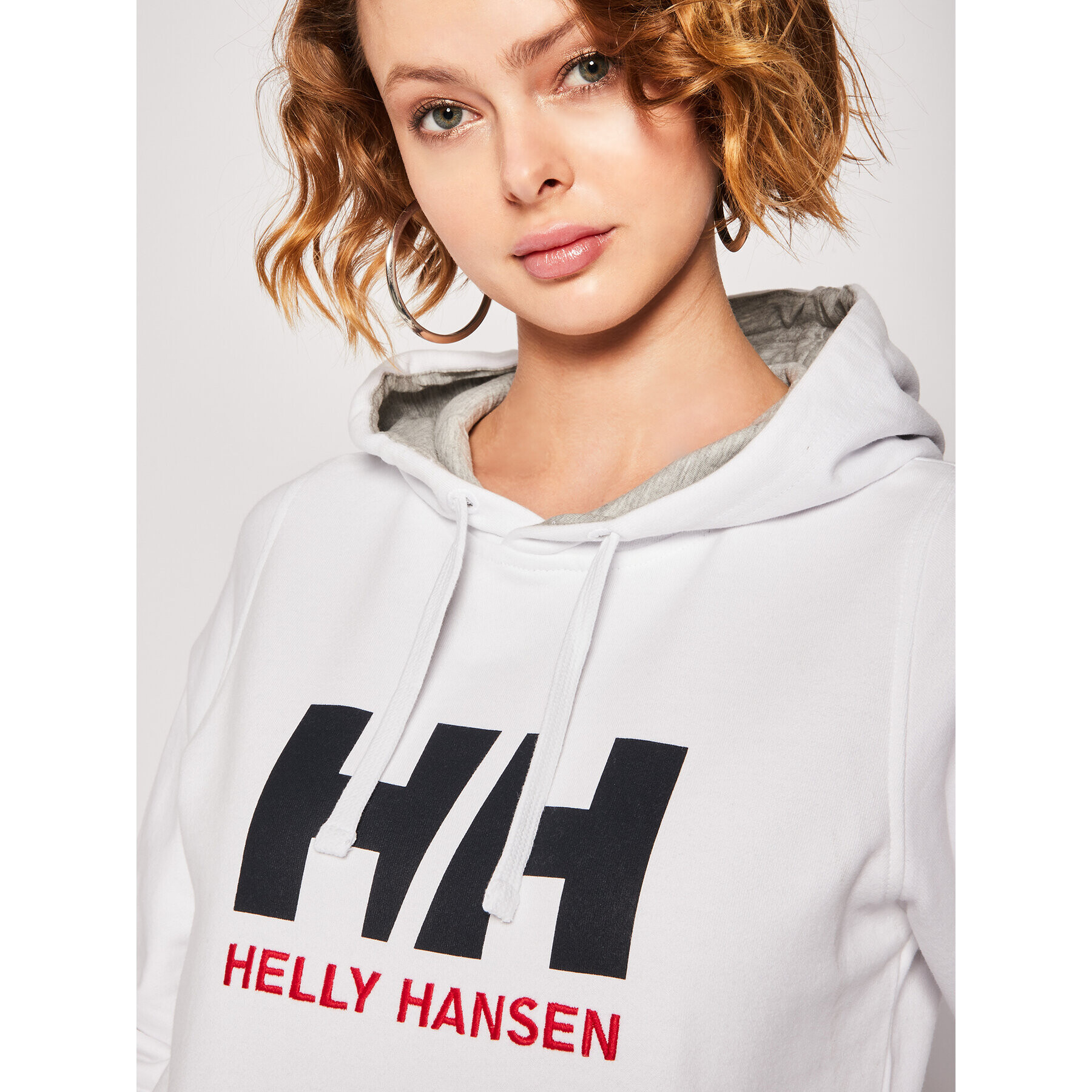 Helly Hansen Суитшърт Logo 33978 Бял Regular Fit - Pepit.bg