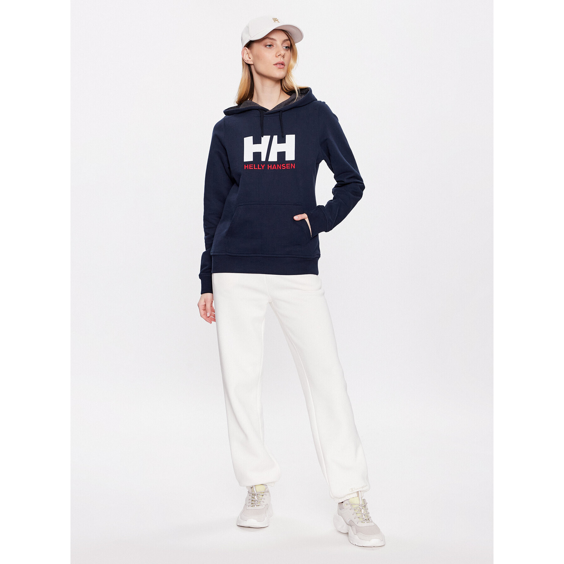 Helly Hansen Суитшърт Logo 33978 Тъмносин Regular Fit - Pepit.bg