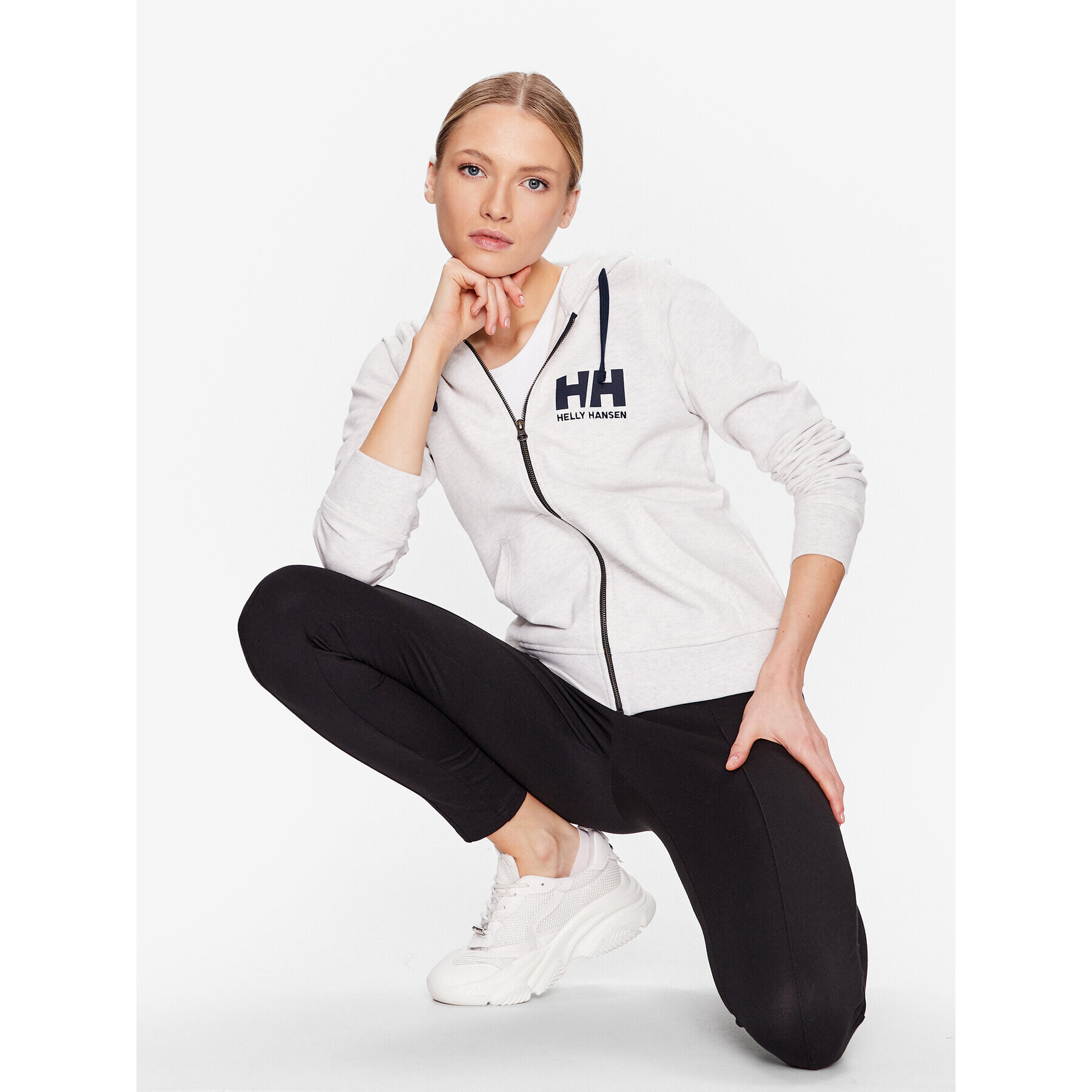 Helly Hansen Суитшърт Logo 33994 Екрю Regular Fit - Pepit.bg