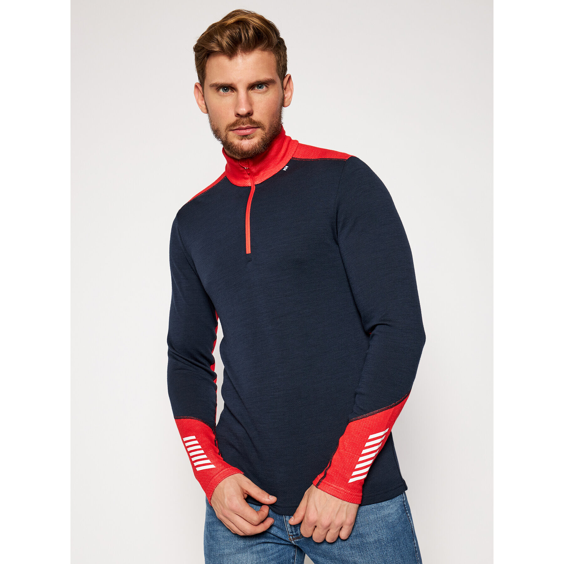 Helly Hansen Суитшърт от техническо трико Lifa Merino Midweight ½ Zip 49363 Тъмносин Regular Fit - Pepit.bg