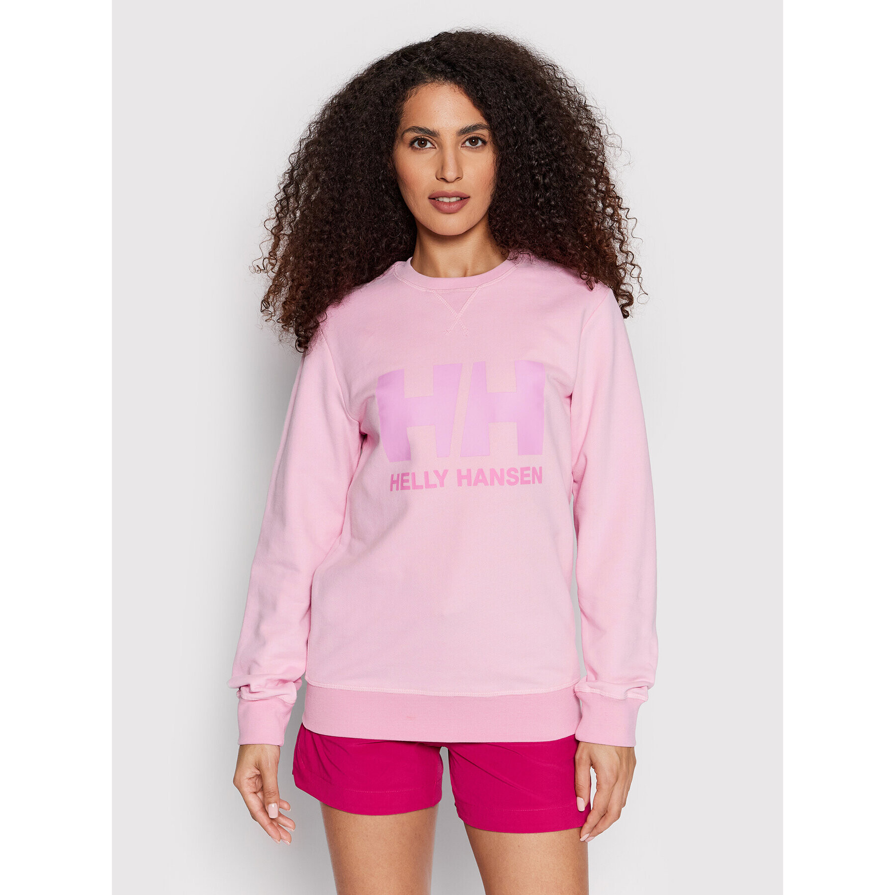 Helly Hansen Суитшърт Pull Crew Hh Logo 34003 Розов Regular Fit - Pepit.bg