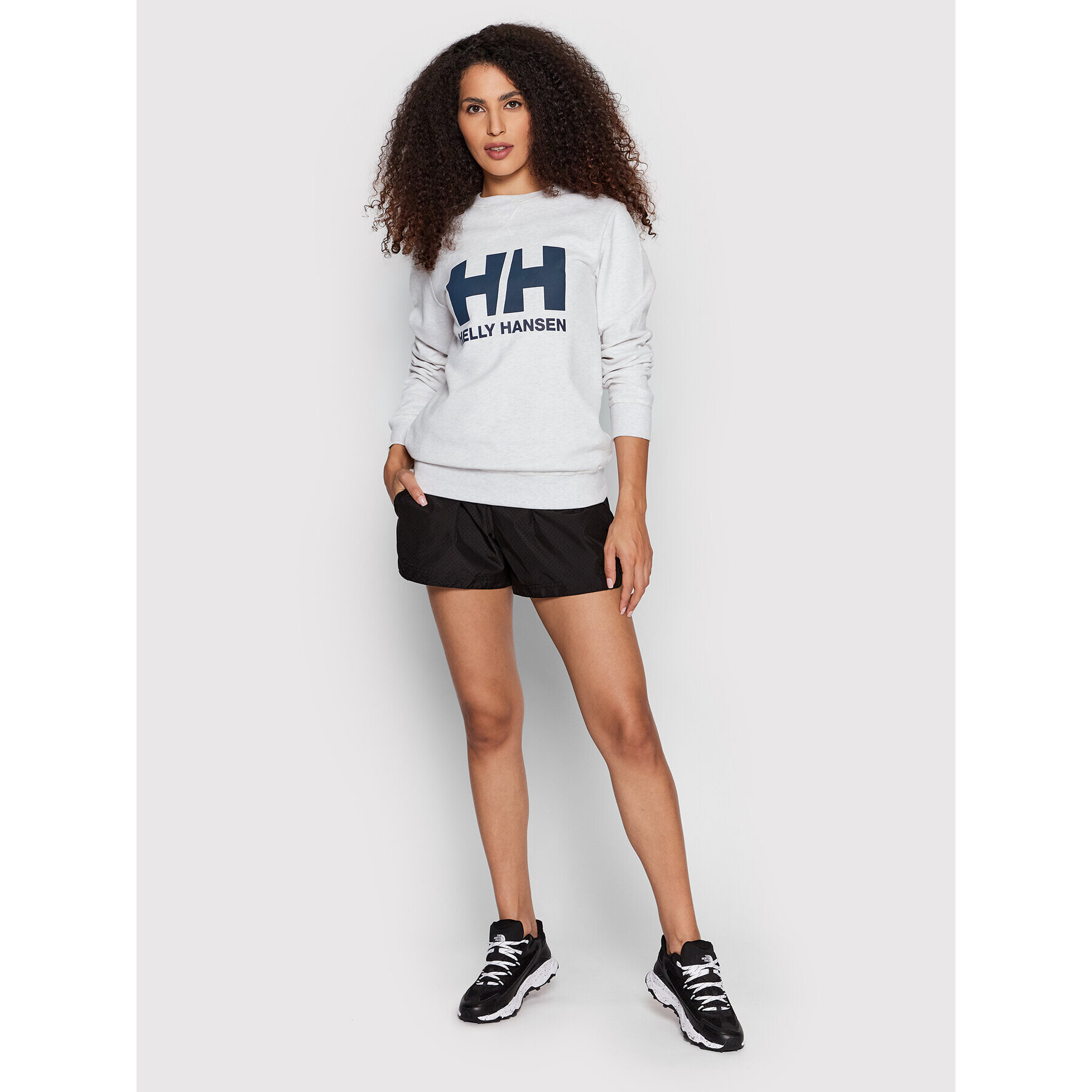 Helly Hansen Суитшърт Pull Crew Hh Logo 34003 Сив Regular Fit - Pepit.bg