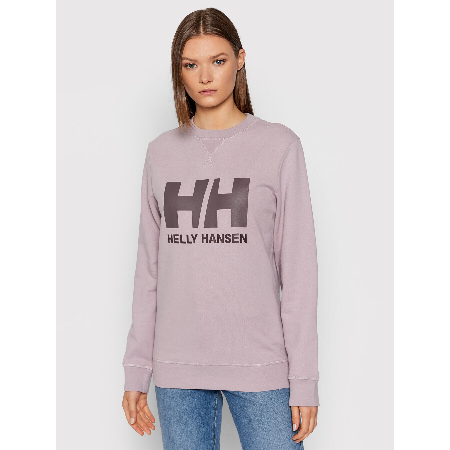 Helly Hansen Суитшърт Pull Crew Hh Logo 34003 Виолетов Regular Fit - Pepit.bg