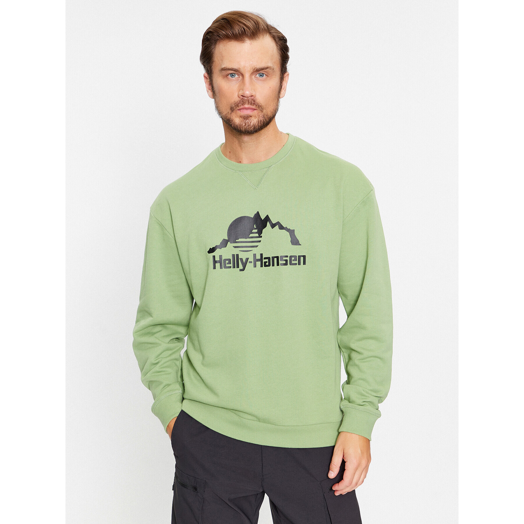 Helly Hansen Суитшърт Yu Crew Sweater 2.0 53891 Зелен Regular Fit - Pepit.bg