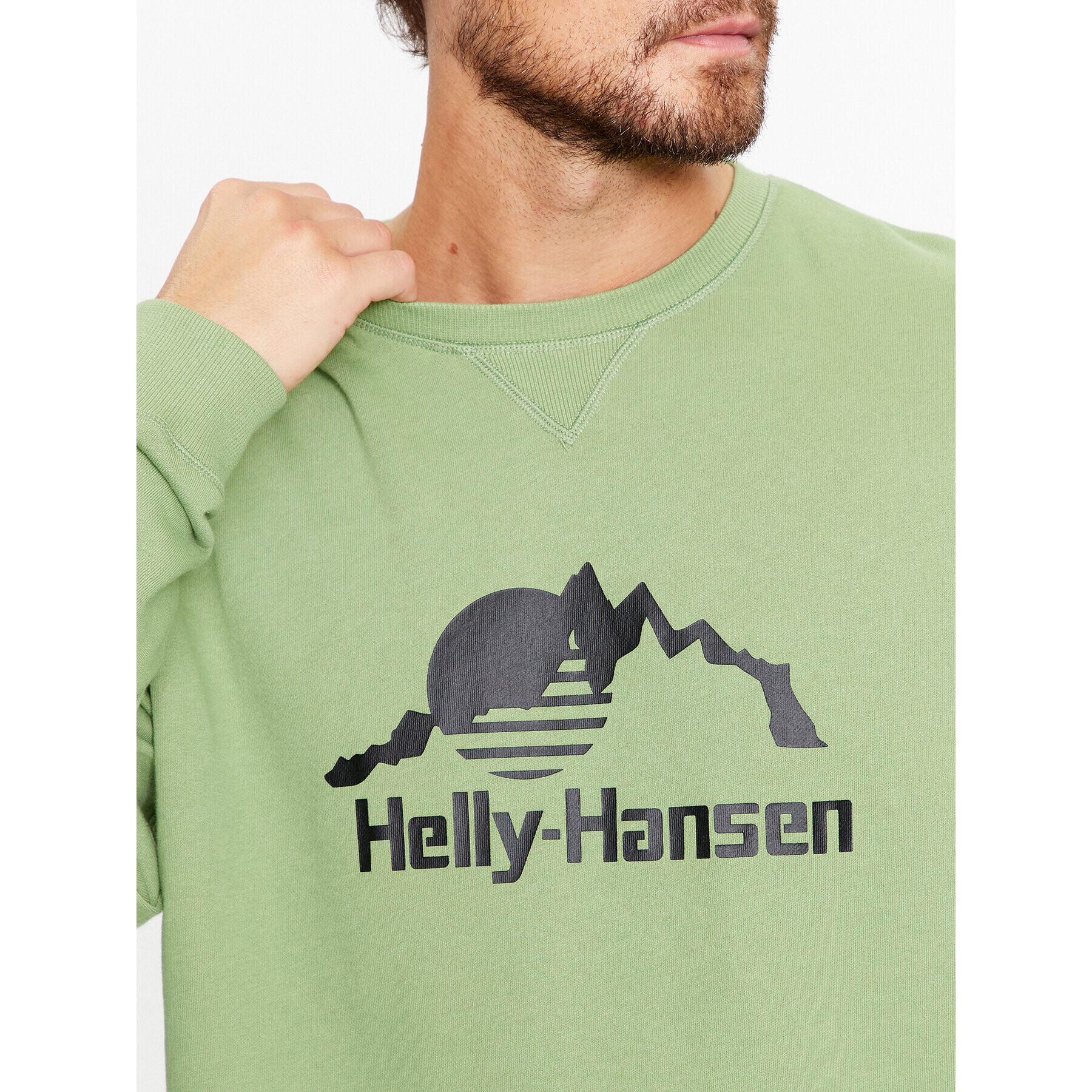 Helly Hansen Суитшърт Yu Crew Sweater 2.0 53891 Зелен Regular Fit - Pepit.bg