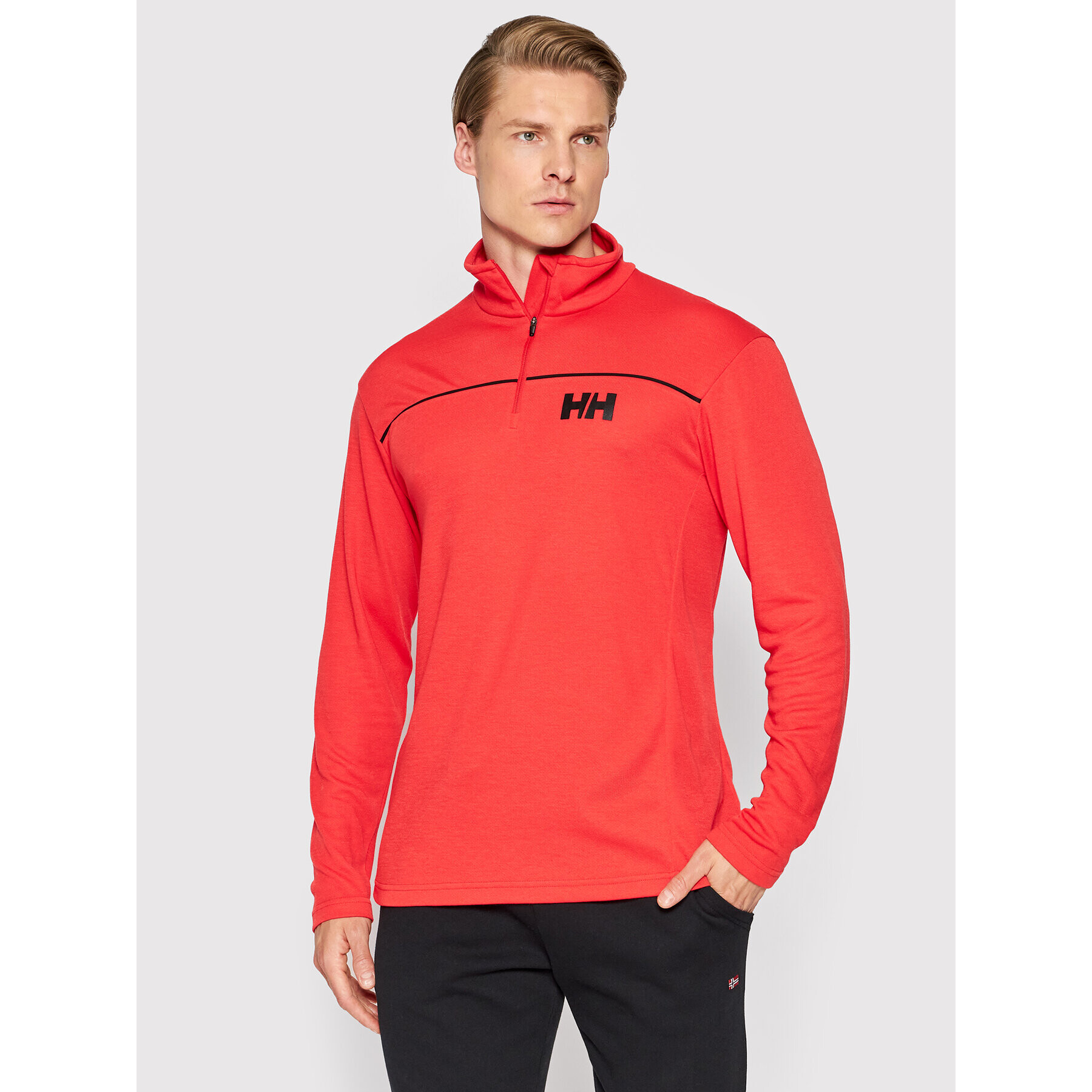 Helly Hansen Тениска от техническо трико Demi-Fermeture 30208 Червен Regular Fit - Pepit.bg