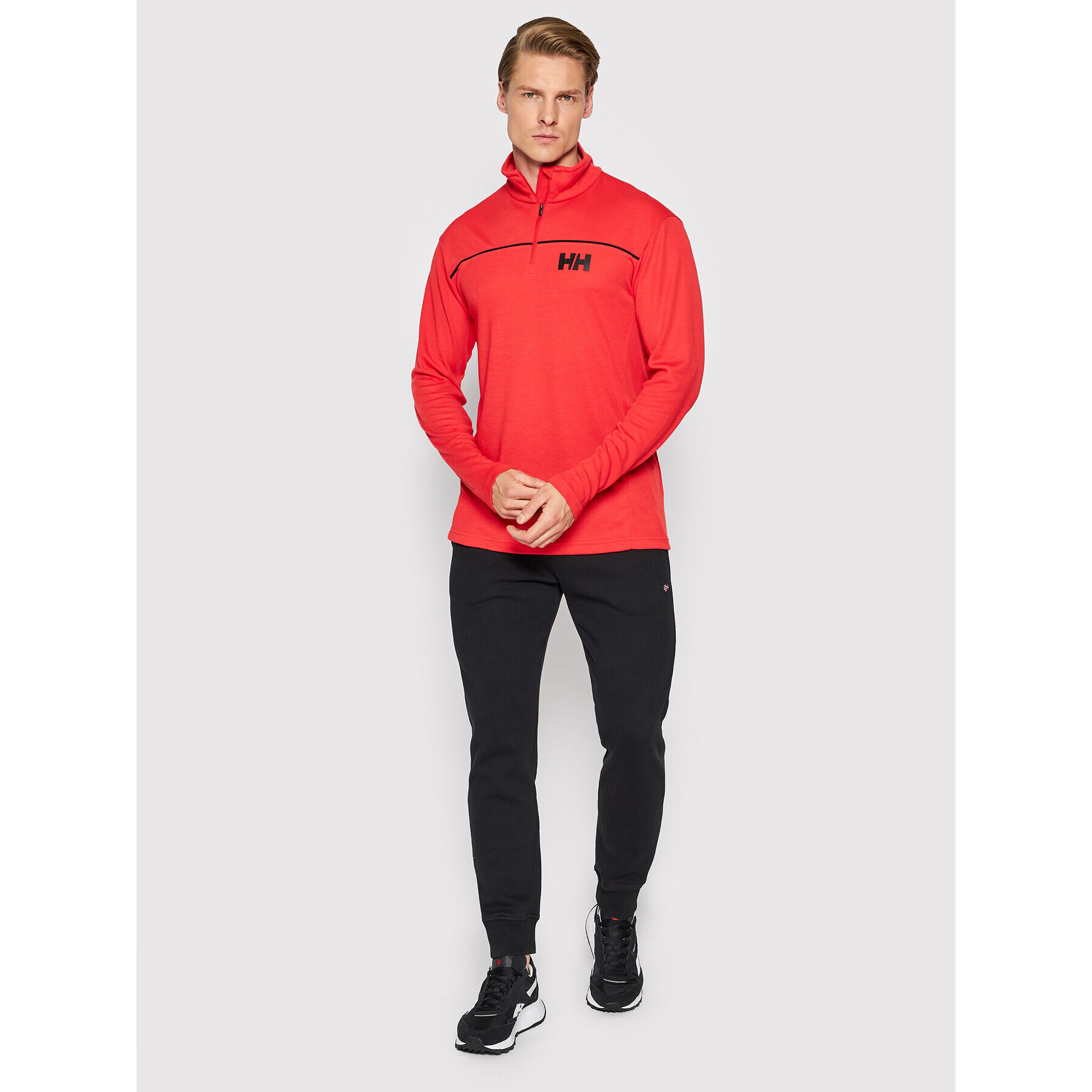 Helly Hansen Тениска от техническо трико Demi-Fermeture 30208 Червен Regular Fit - Pepit.bg