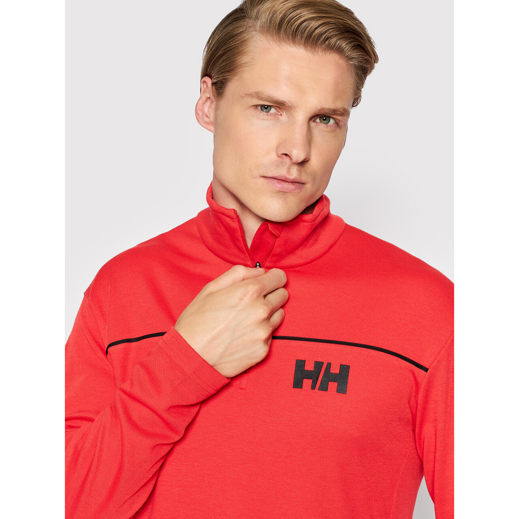 Helly Hansen Тениска от техническо трико Demi-Fermeture 30208 Червен Regular Fit - Pepit.bg