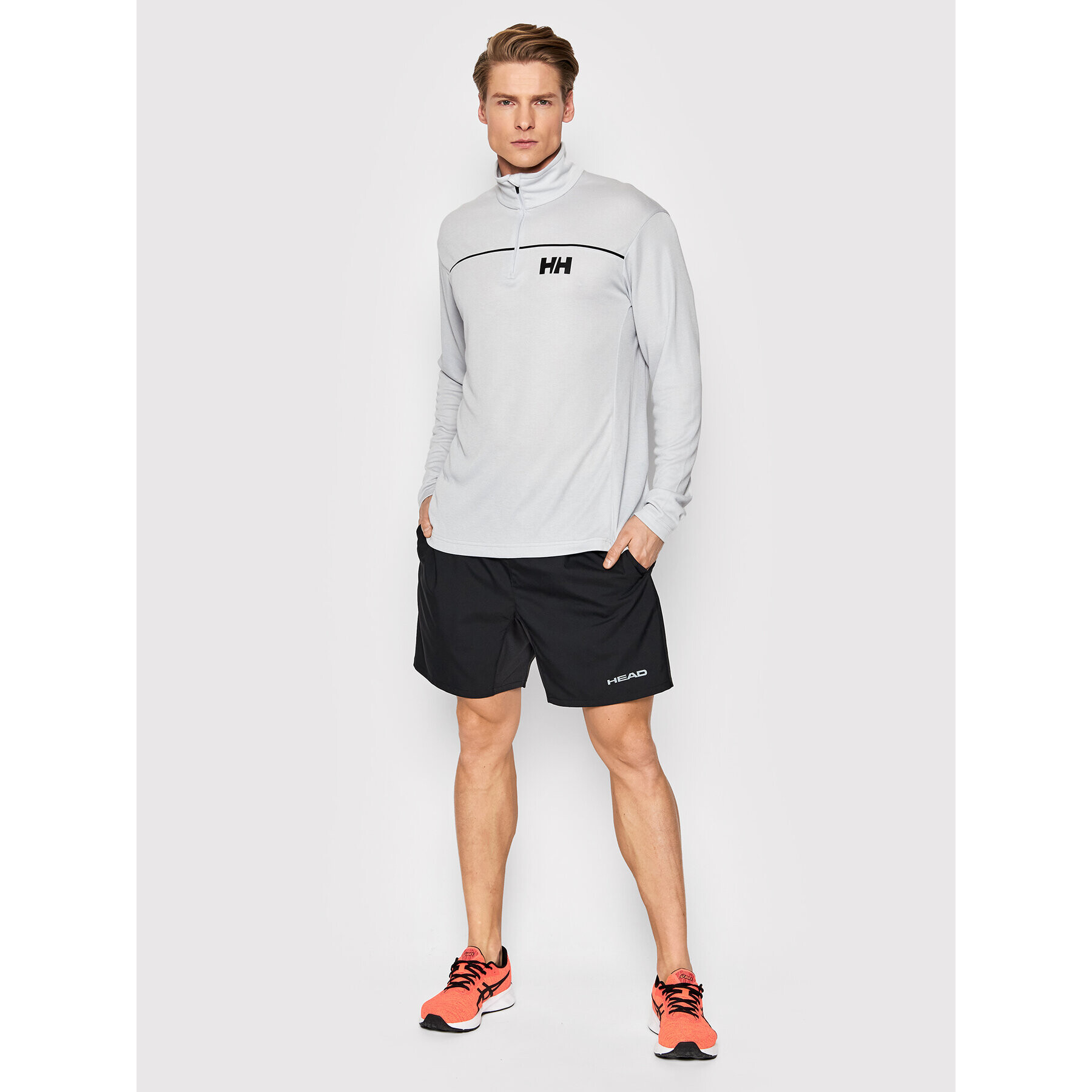 Helly Hansen Тениска от техническо трико Demi-Fermeture 30208 Сив Regular Fit - Pepit.bg