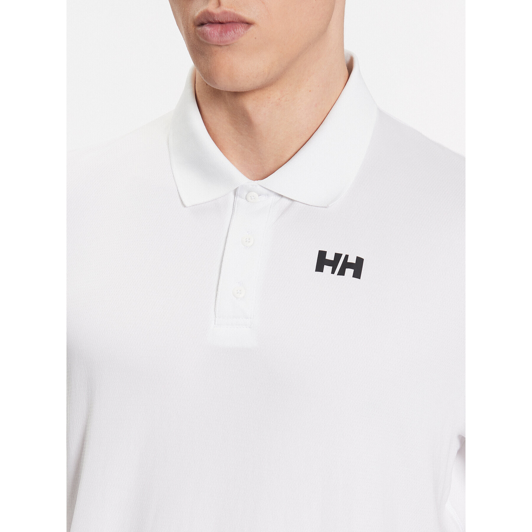 Helly Hansen Тениска с яка и копчета Lifa Active 49350 Бял Regular Fit - Pepit.bg