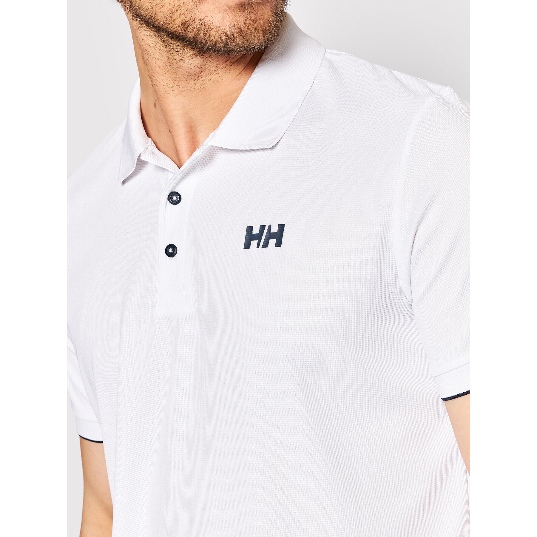 Helly Hansen Тениска с яка и копчета Ocean 34207 Бял Regular Fit - Pepit.bg