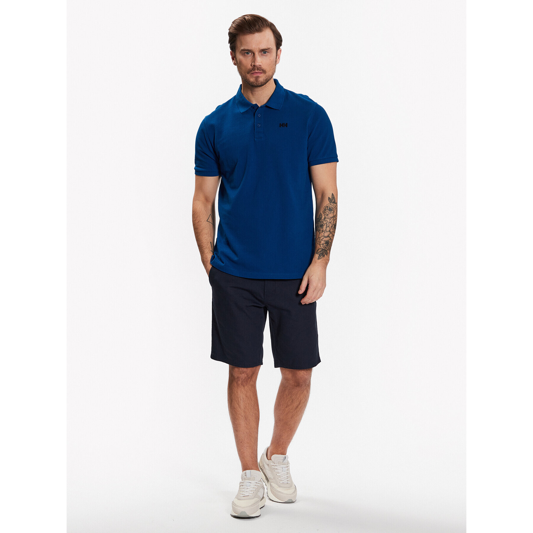 Helly Hansen Тениска с яка и копчета Transat 33980 Син Regular Fit - Pepit.bg