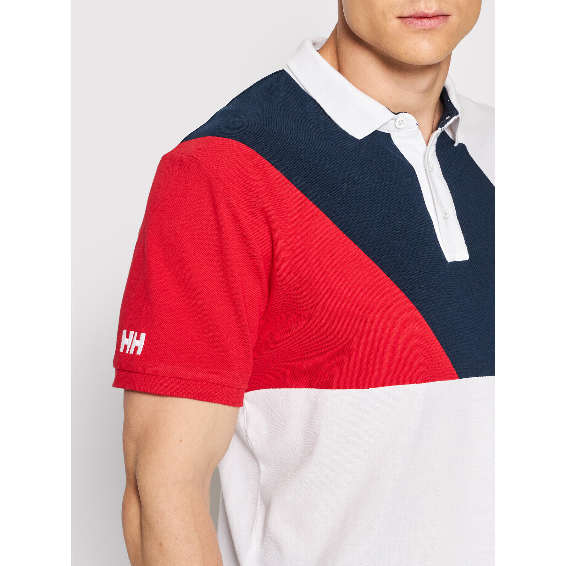 Helly Hansen Тениска с яка и копчета Burgee 30356 Бял Regular Fit - Pepit.bg