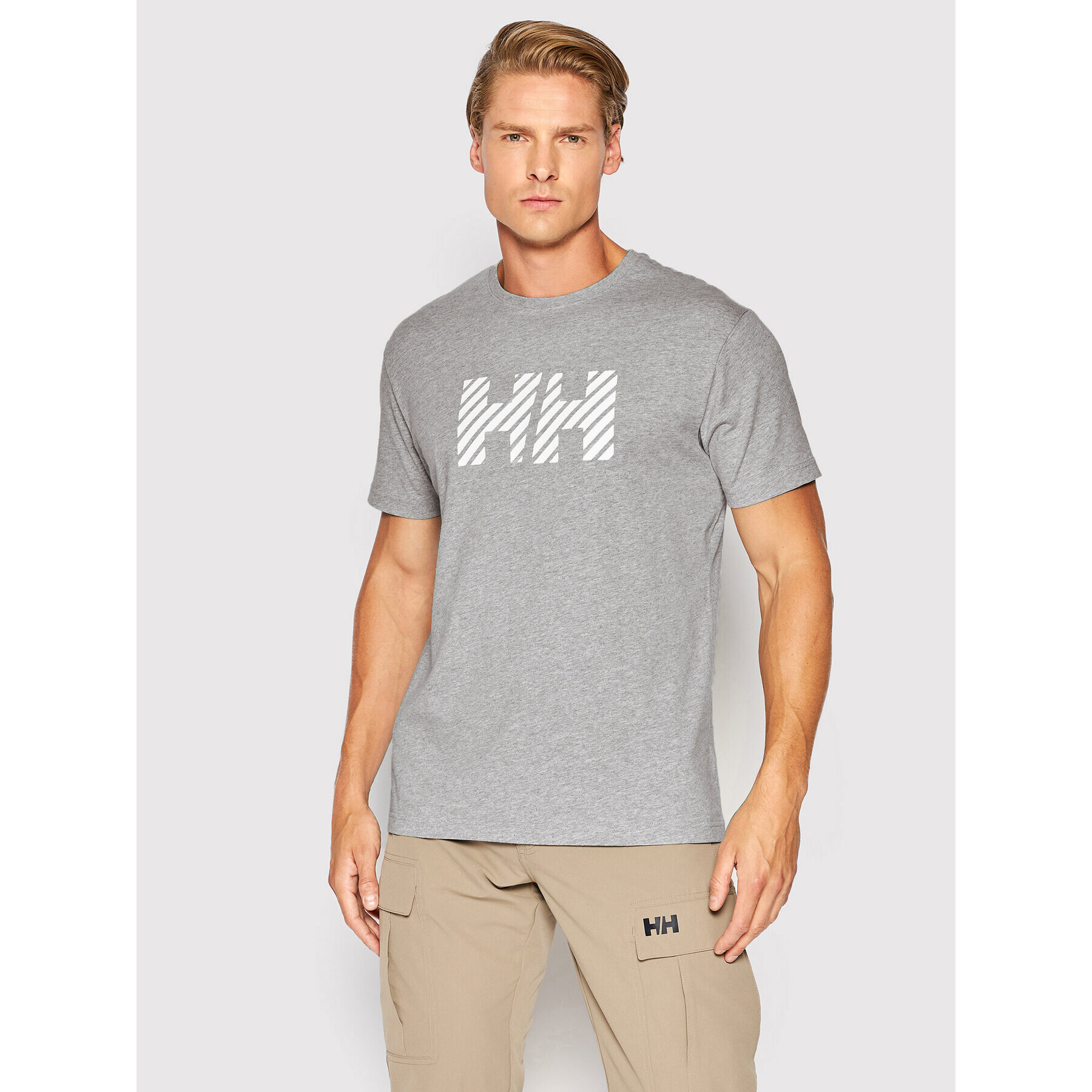 Helly Hansen Тишърт Active 53428 Сив Regular Fit - Pepit.bg