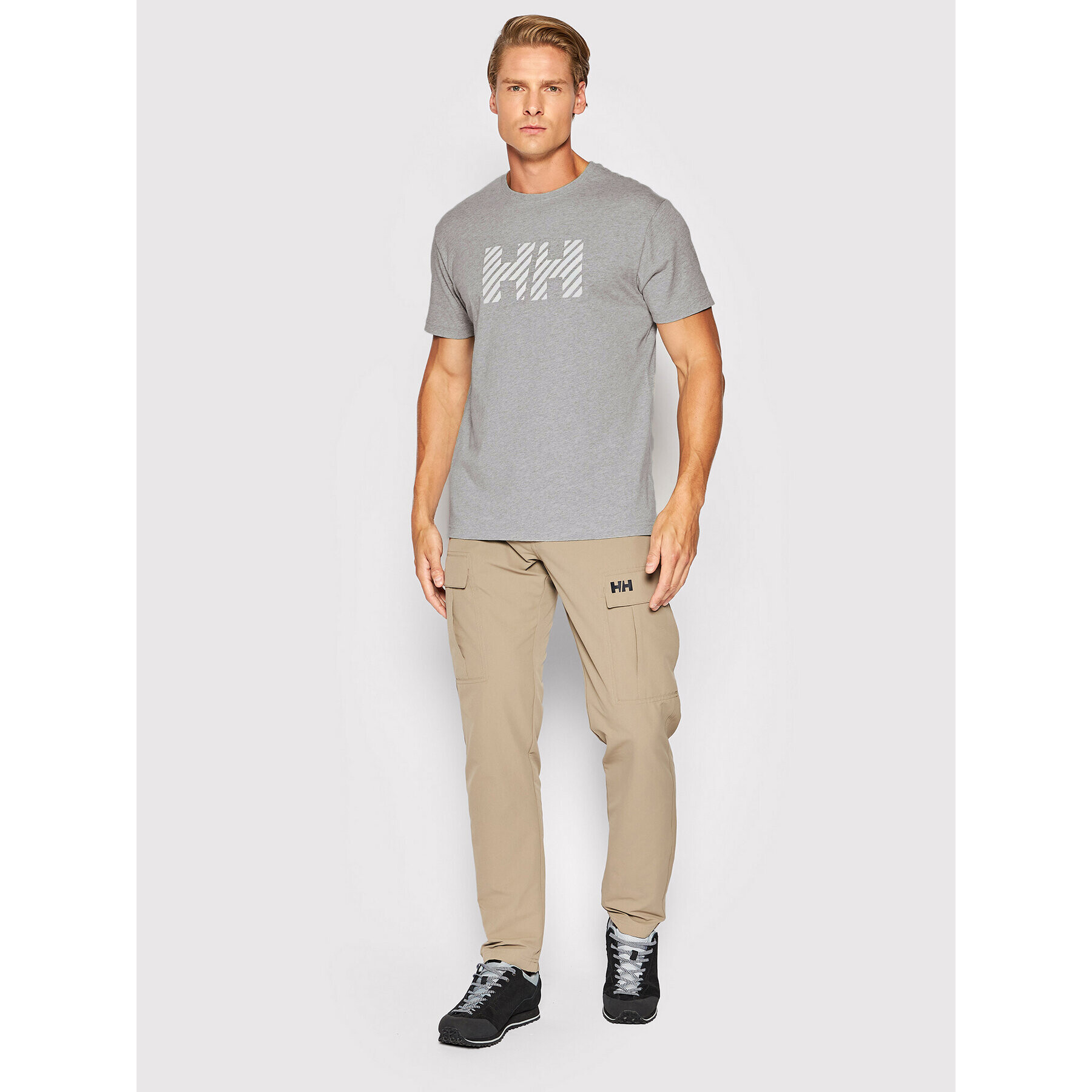 Helly Hansen Тишърт Active 53428 Сив Regular Fit - Pepit.bg