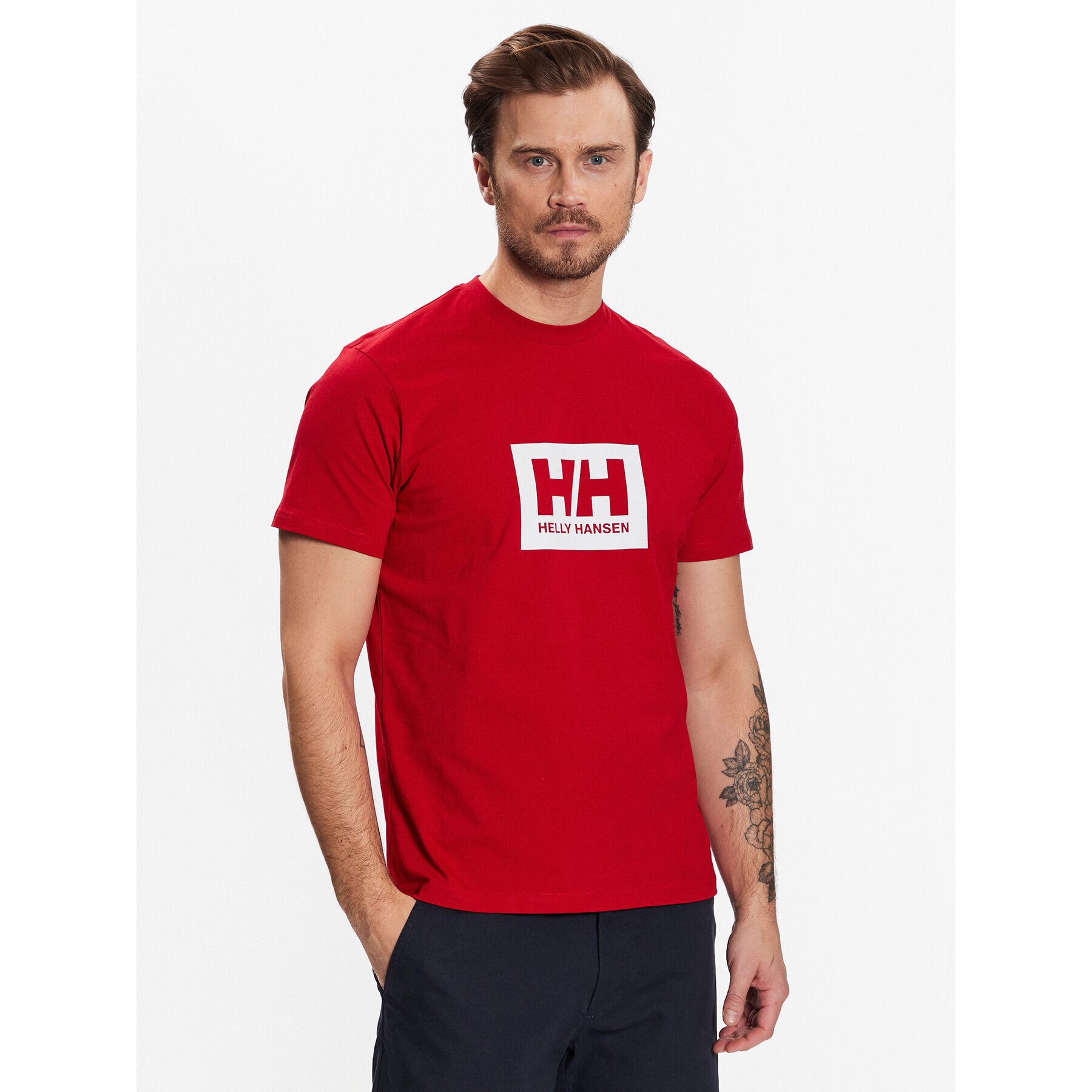 Helly Hansen Тишърт Box 53285 Червен Regular Fit - Pepit.bg