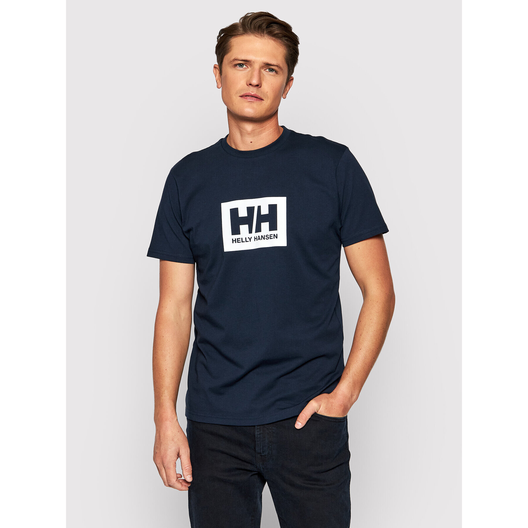 Helly Hansen Тишърт Box 53285 Тъмносин Regular Fit - Pepit.bg