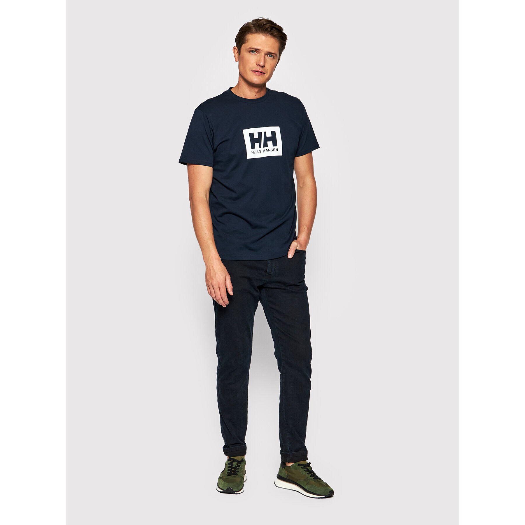 Helly Hansen Тишърт Box 53285 Тъмносин Regular Fit - Pepit.bg