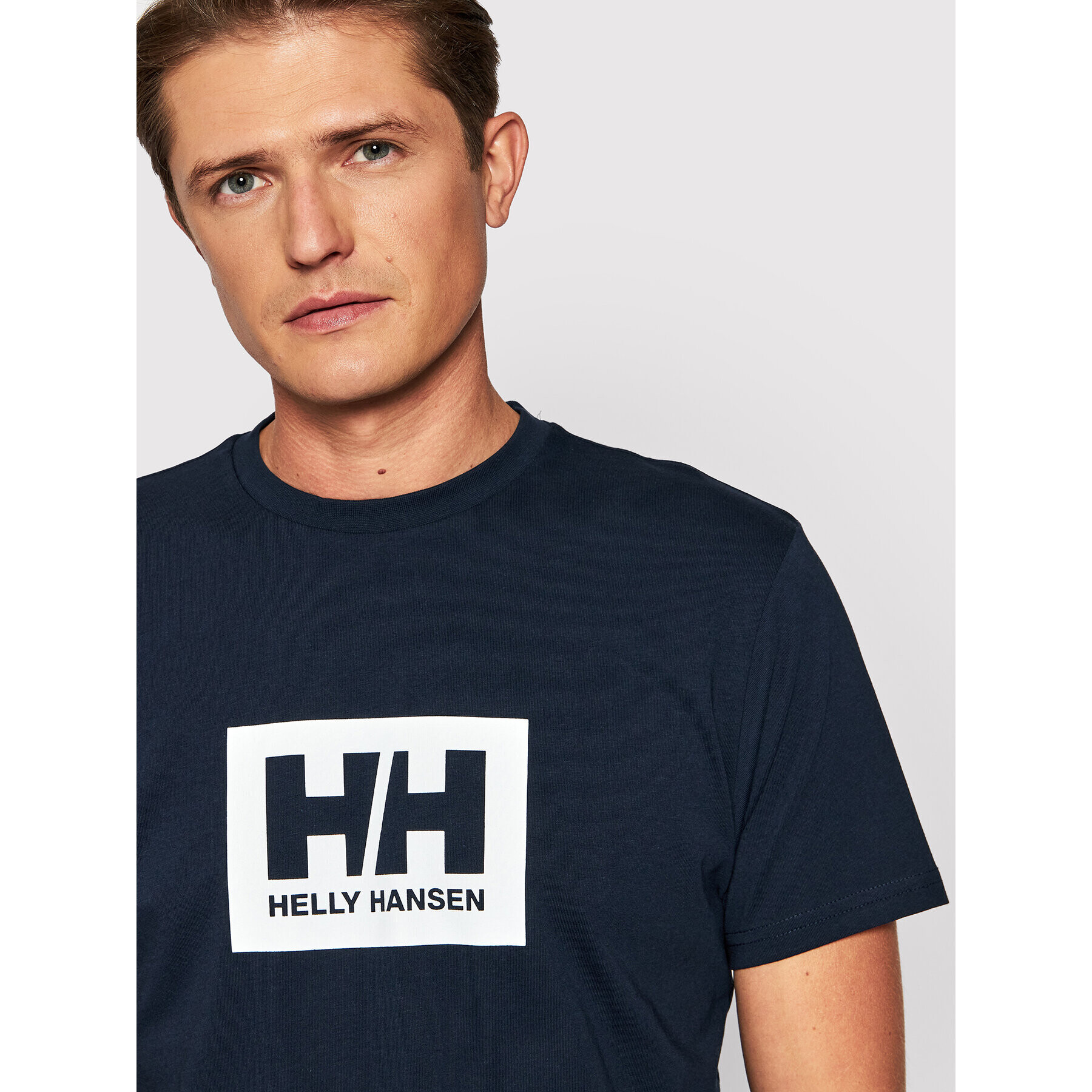 Helly Hansen Тишърт Box 53285 Тъмносин Regular Fit - Pepit.bg