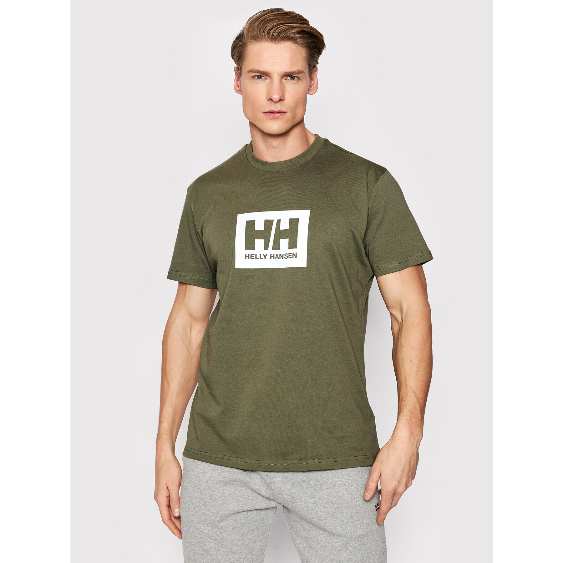 Helly Hansen Тишърт Box 53285 Зелен Regular Fit - Pepit.bg