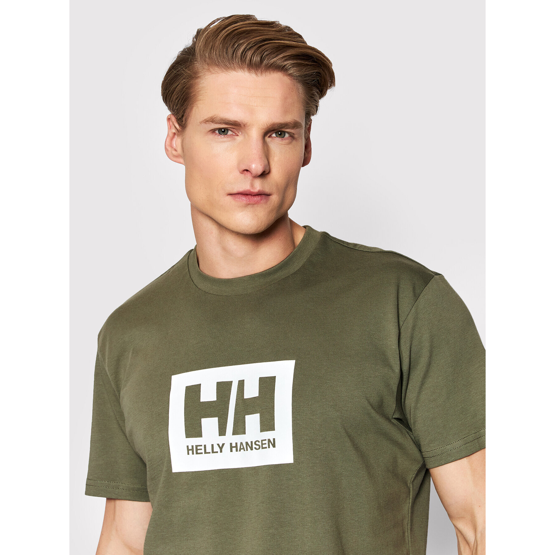 Helly Hansen Тишърт Box 53285 Зелен Regular Fit - Pepit.bg