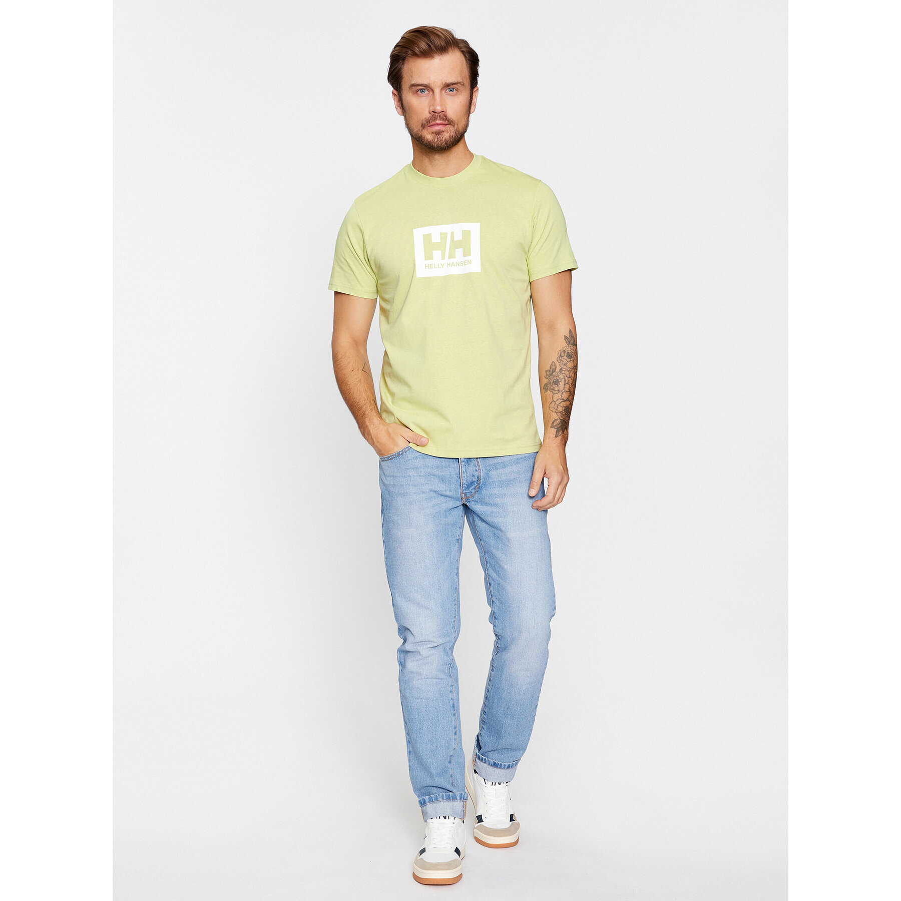 Helly Hansen Тишърт Box 53285 Зелен Regular Fit - Pepit.bg