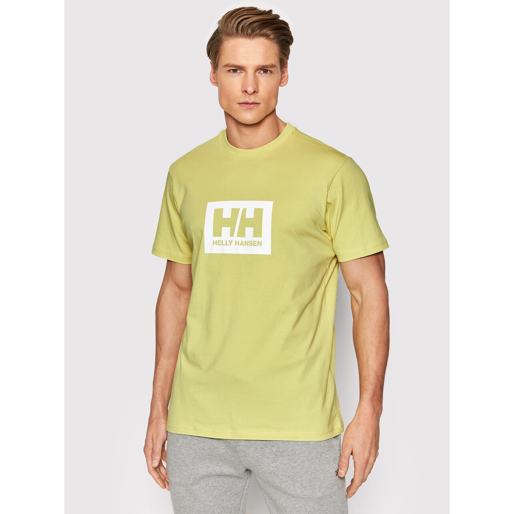 Helly Hansen Тишърт Box 53285 Жълт Regular Fit - Pepit.bg