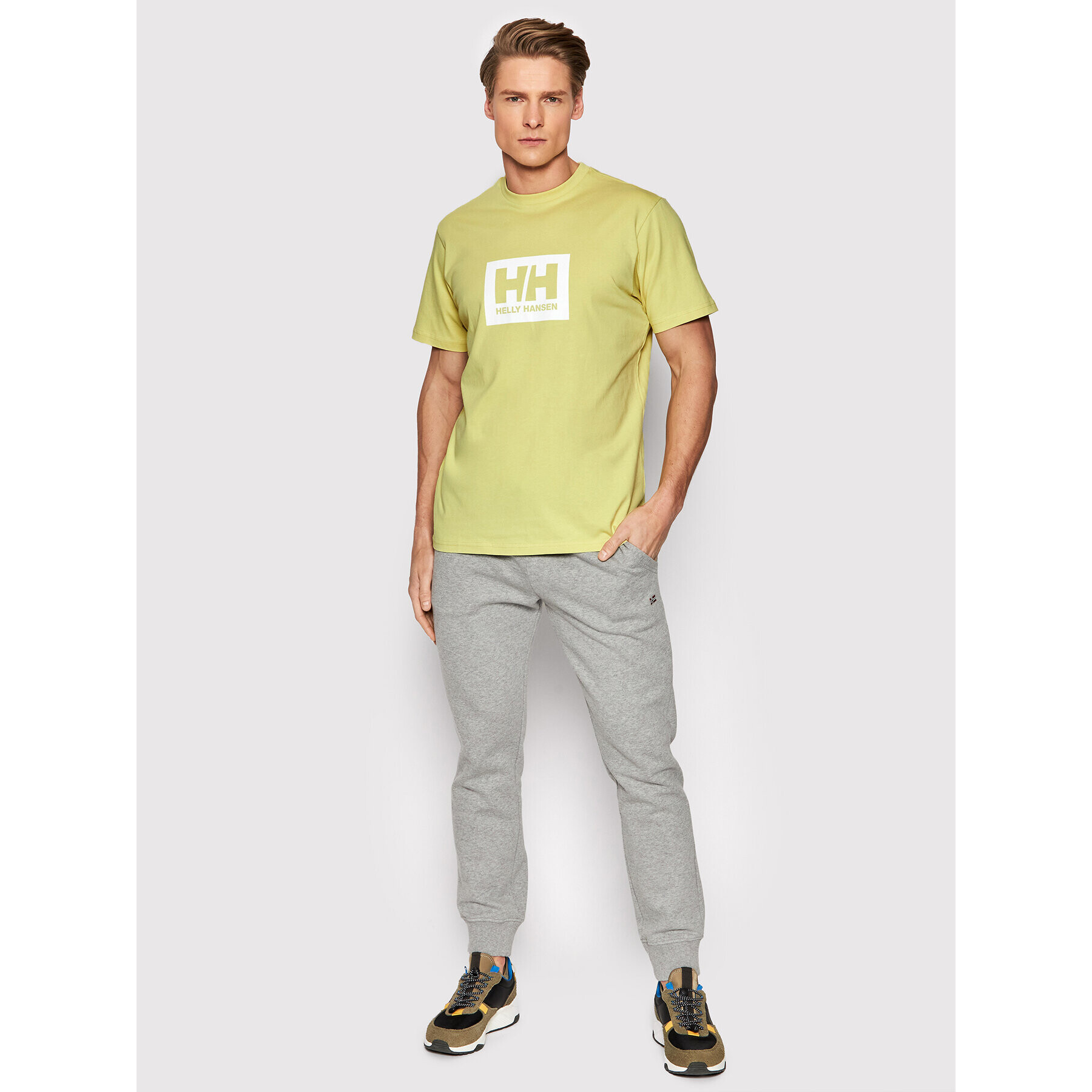 Helly Hansen Тишърт Box 53285 Жълт Regular Fit - Pepit.bg