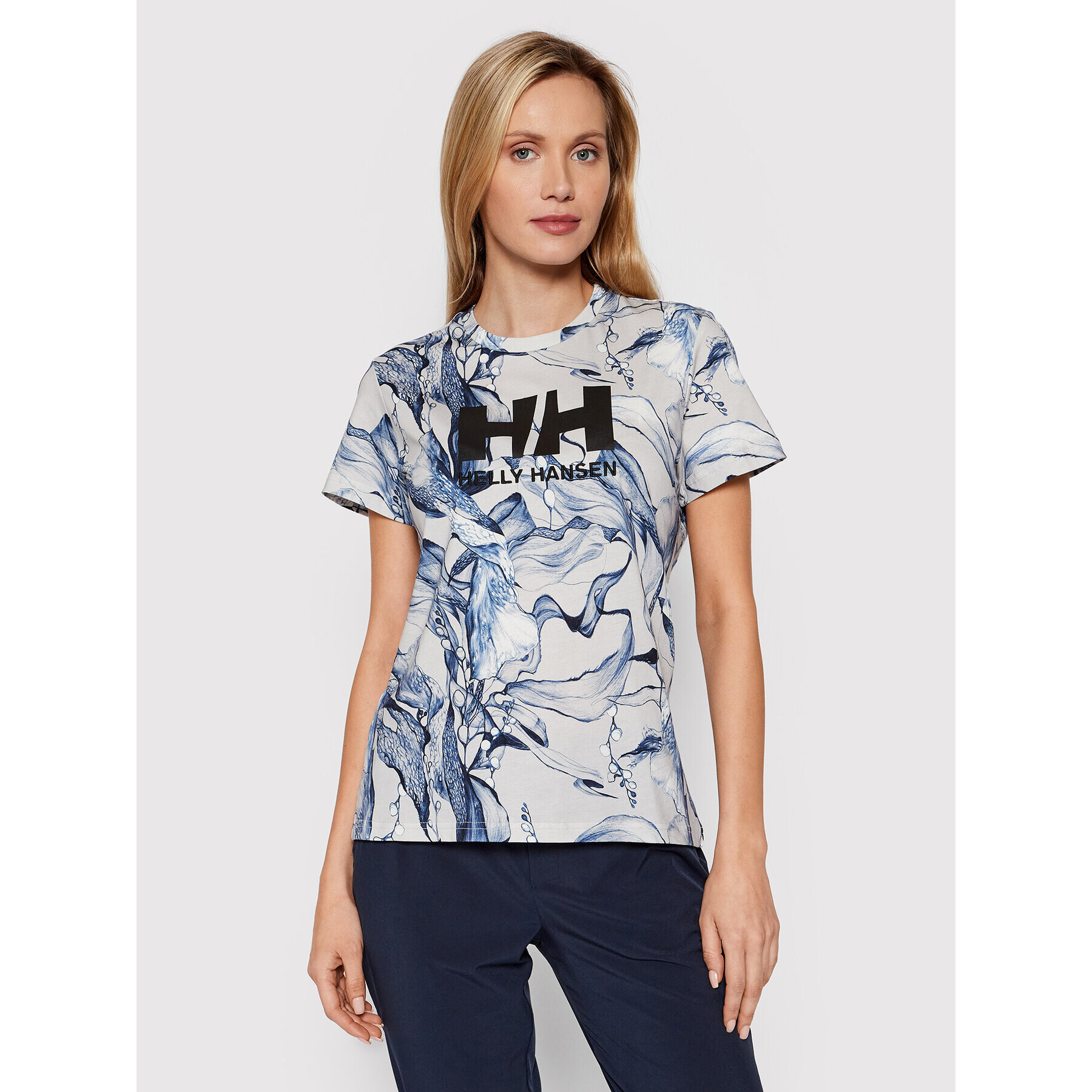 Helly Hansen Тишърт ESRA RØISE Logo 34262 Сив Regular Fit - Pepit.bg