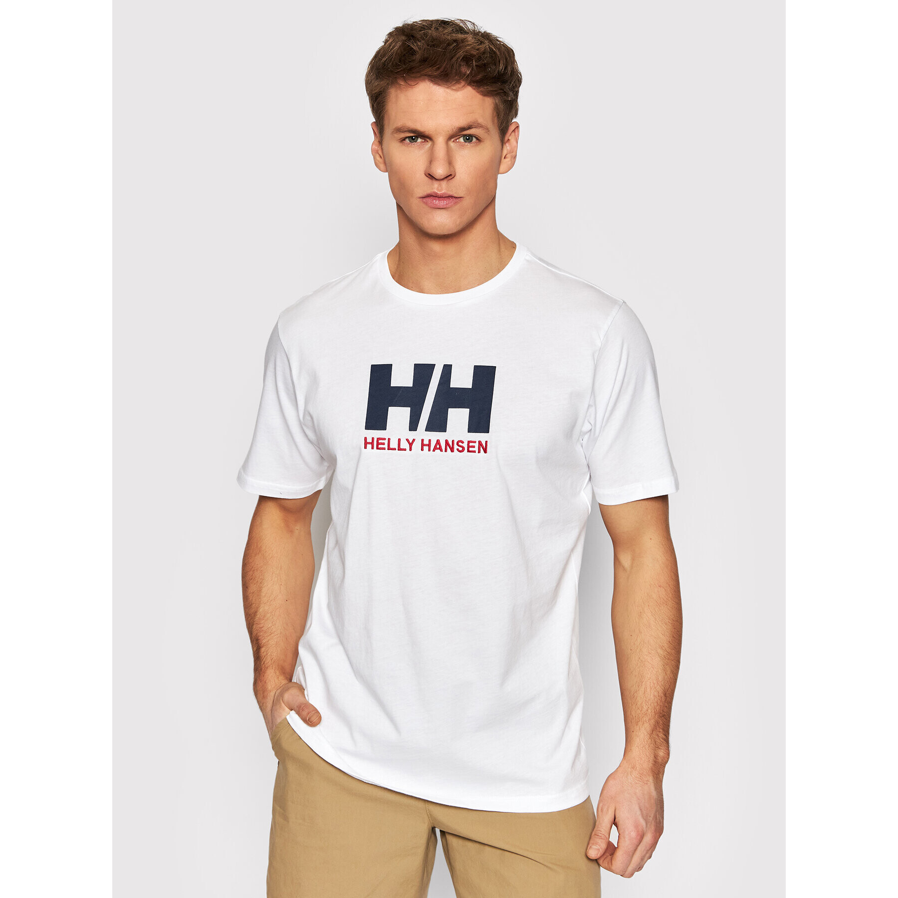 Helly Hansen Тишърт Logo 33979 Бял Regular Fit - Pepit.bg