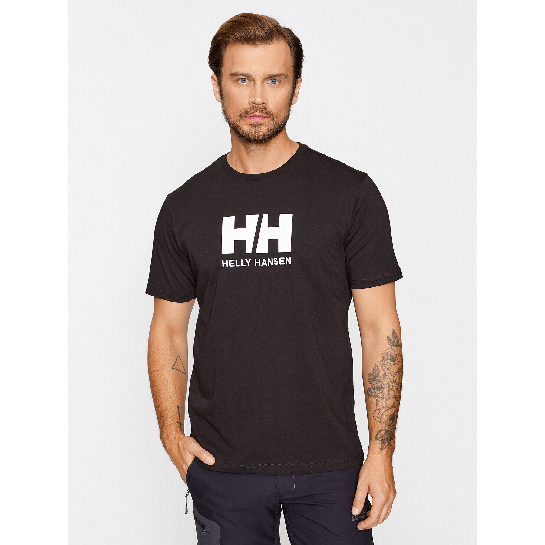 Helly Hansen Тишърт Logo 33979 Черен Regular Fit - Pepit.bg