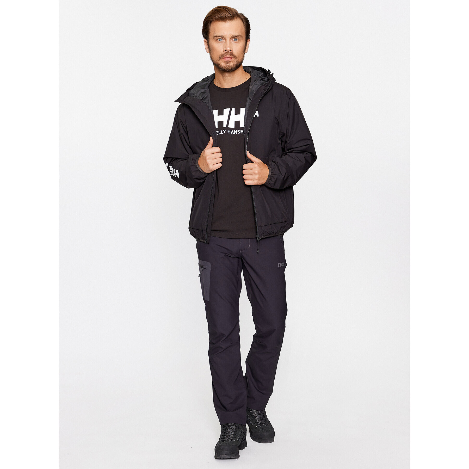 Helly Hansen Тишърт Logo 33979 Черен Regular Fit - Pepit.bg