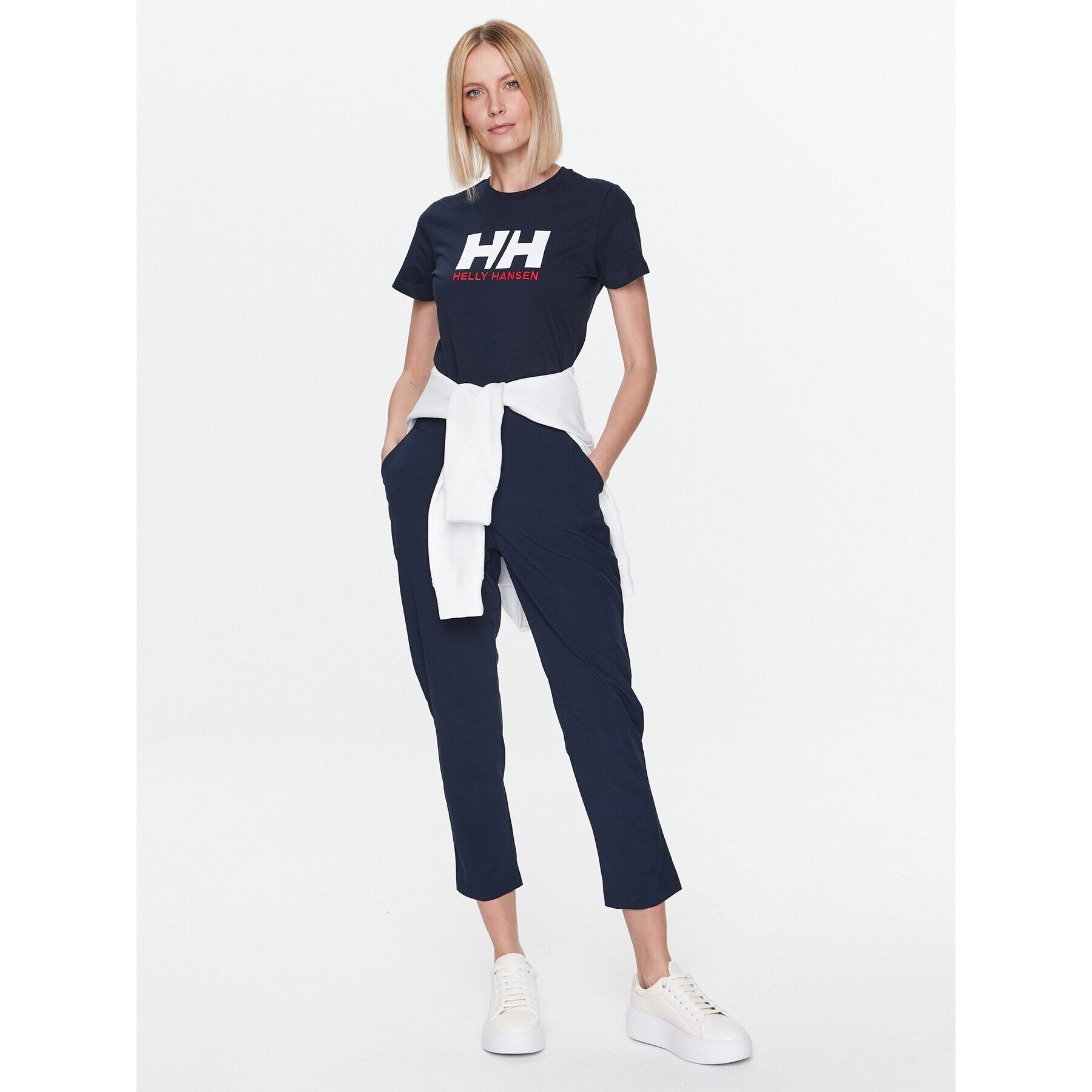 Helly Hansen Тишърт Logo 34112 Тъмносин Regular Fit - Pepit.bg