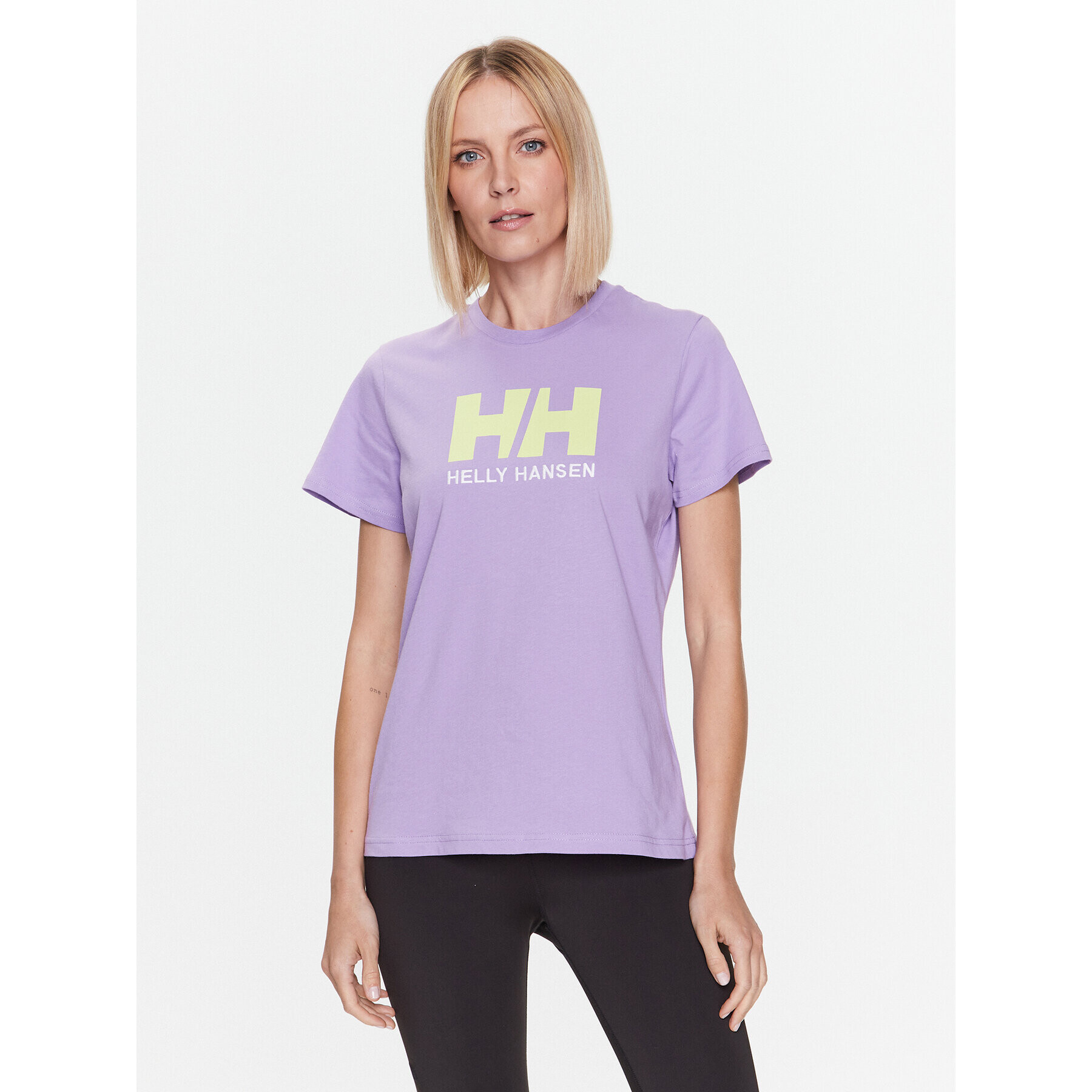 Helly Hansen Тишърт Logo 34112 Виолетов Regular Fit - Pepit.bg