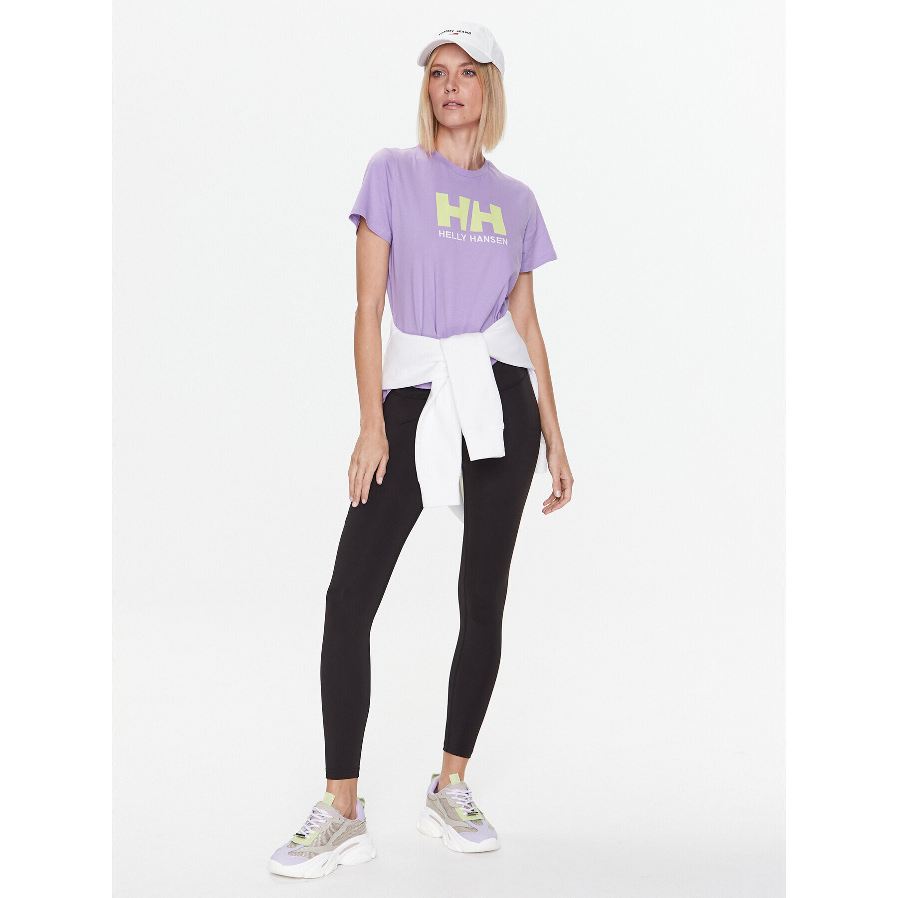 Helly Hansen Тишърт Logo 34112 Виолетов Regular Fit - Pepit.bg