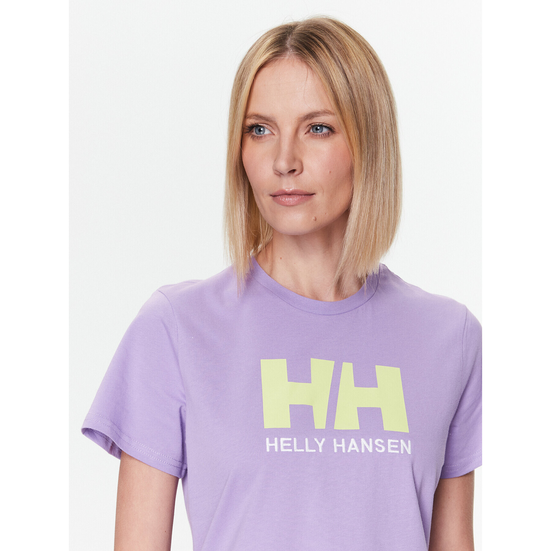 Helly Hansen Тишърт Logo 34112 Виолетов Regular Fit - Pepit.bg