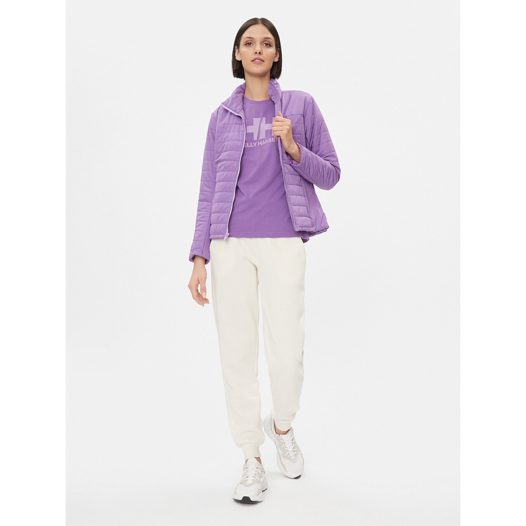 Helly Hansen Тишърт Logo 34112 Виолетов Regular Fit - Pepit.bg