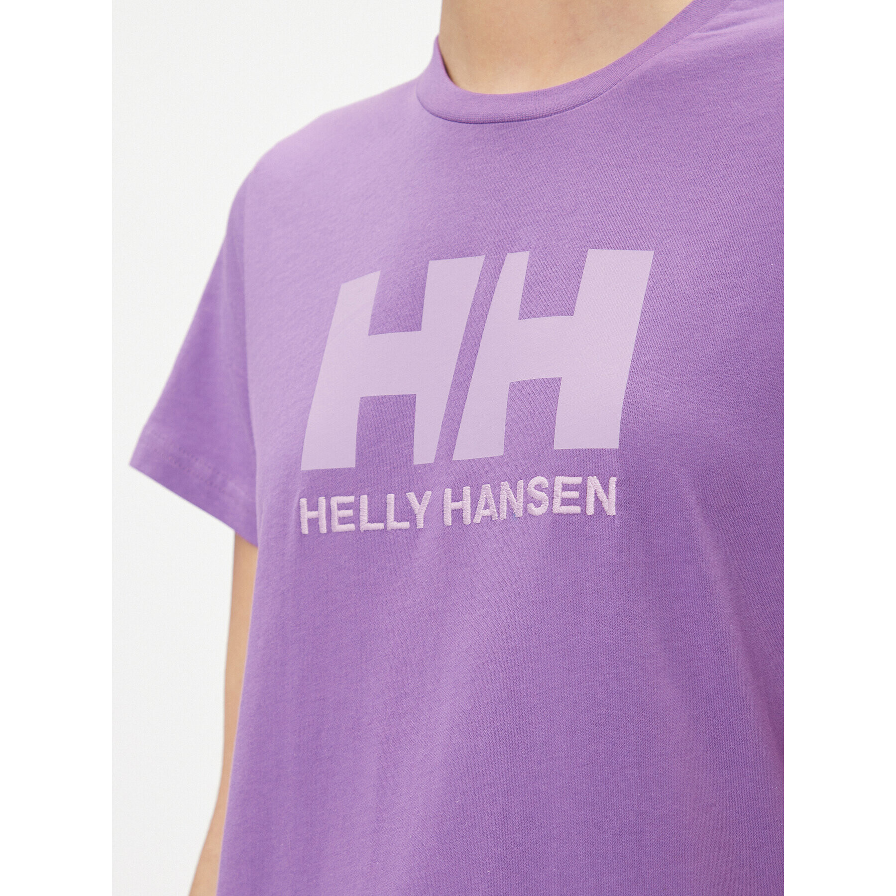 Helly Hansen Тишърт Logo 34112 Виолетов Regular Fit - Pepit.bg