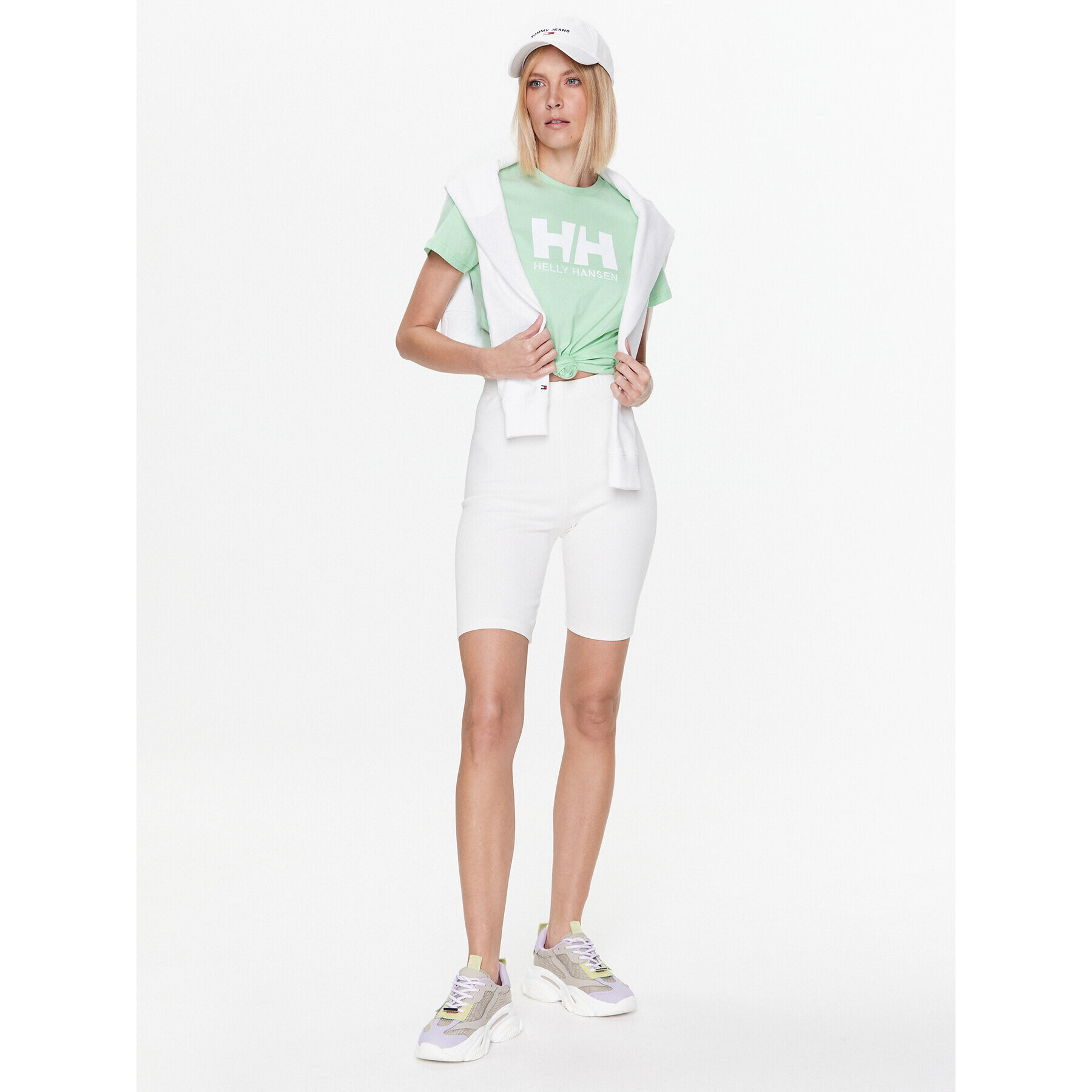 Helly Hansen Тишърт Logo 34112 Зелен Regular Fit - Pepit.bg