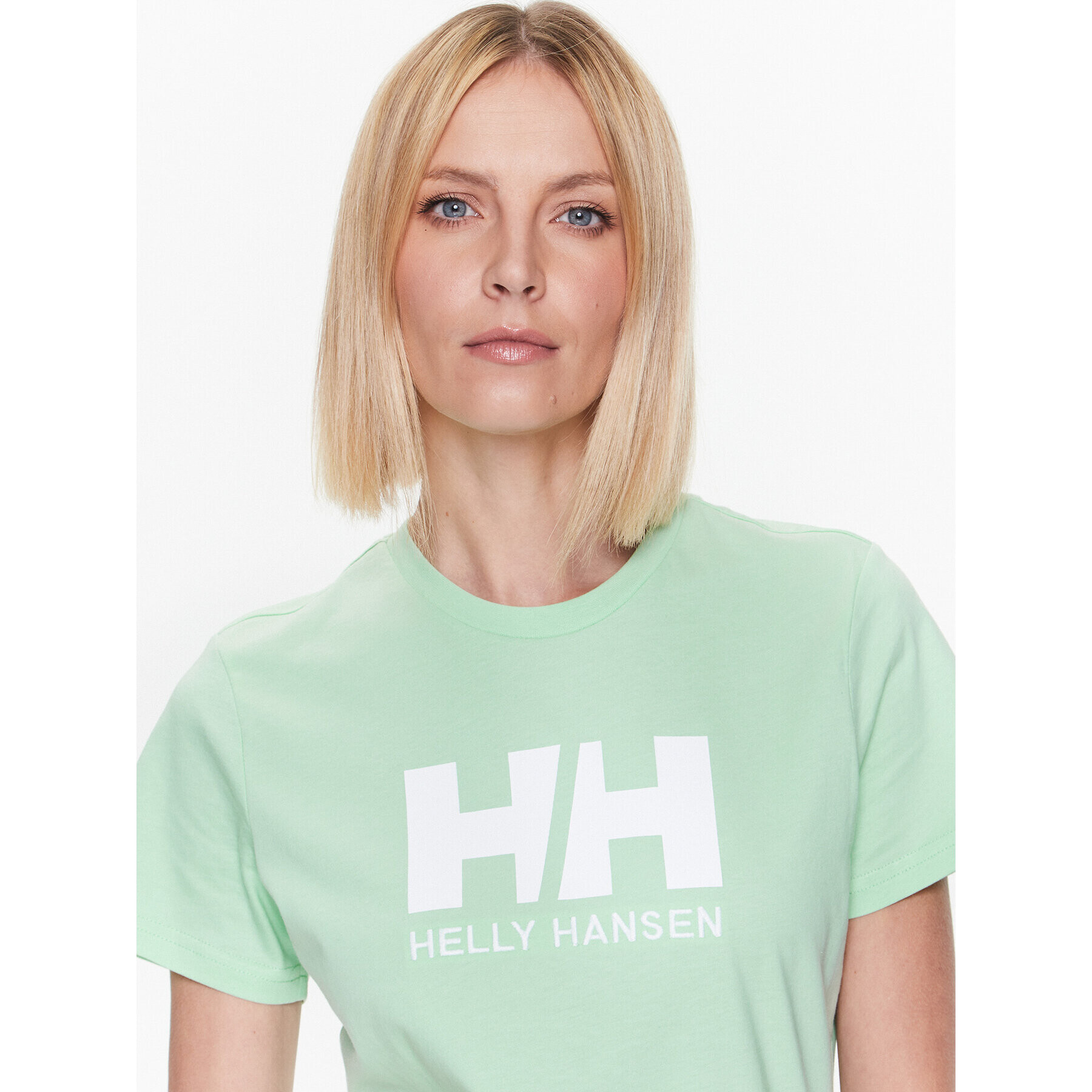 Helly Hansen Тишърт Logo 34112 Зелен Regular Fit - Pepit.bg