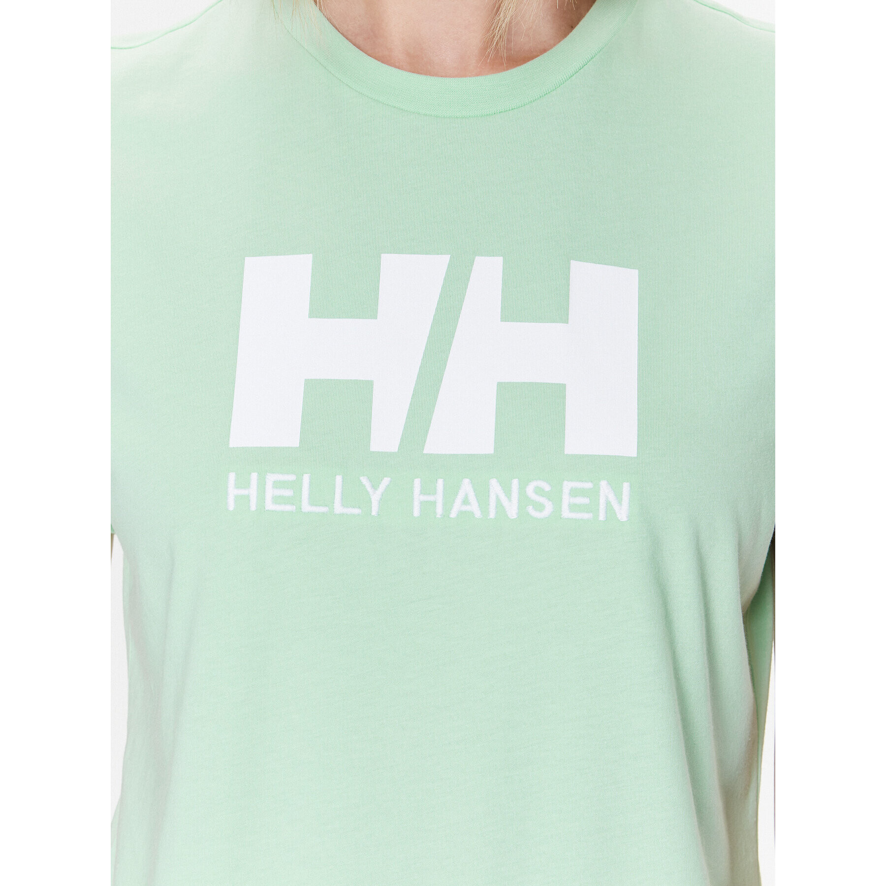 Helly Hansen Тишърт Logo 34112 Зелен Regular Fit - Pepit.bg