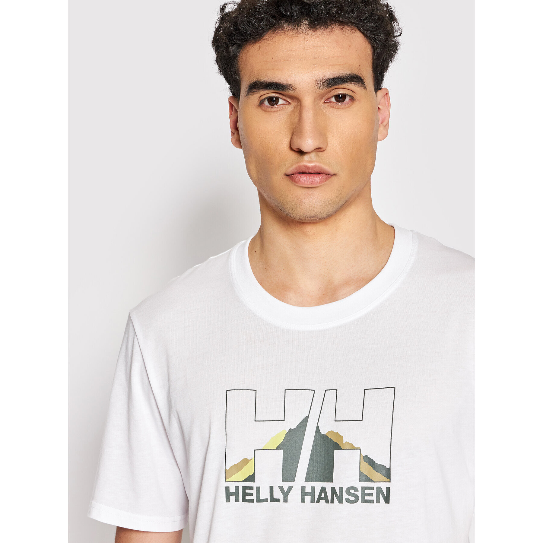 Helly Hansen Тишърт Nord Graphic 62978 Бял Regular Fit - Pepit.bg