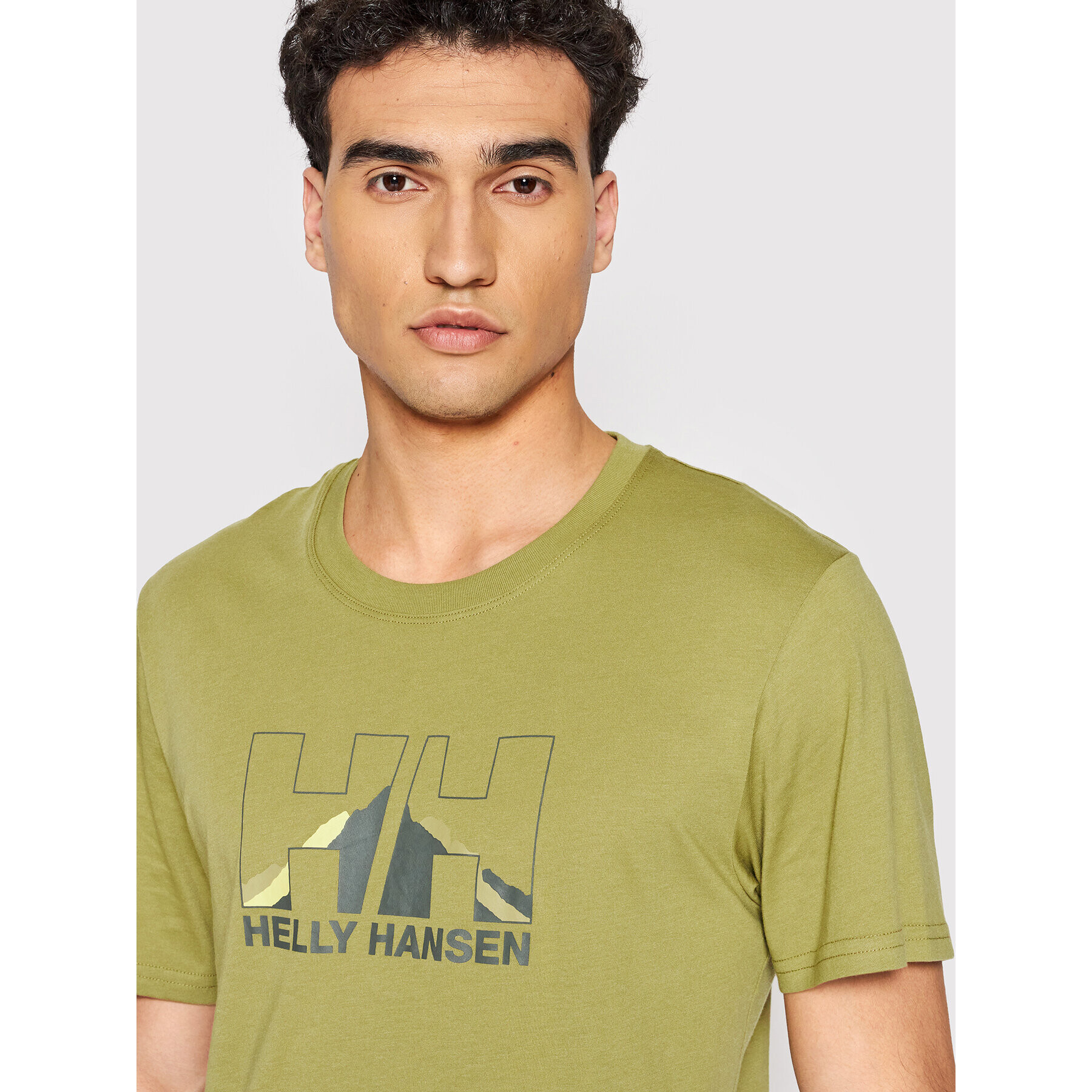 Helly Hansen Тишърт Nord Graphic 62978 Зелен Regular Fit - Pepit.bg