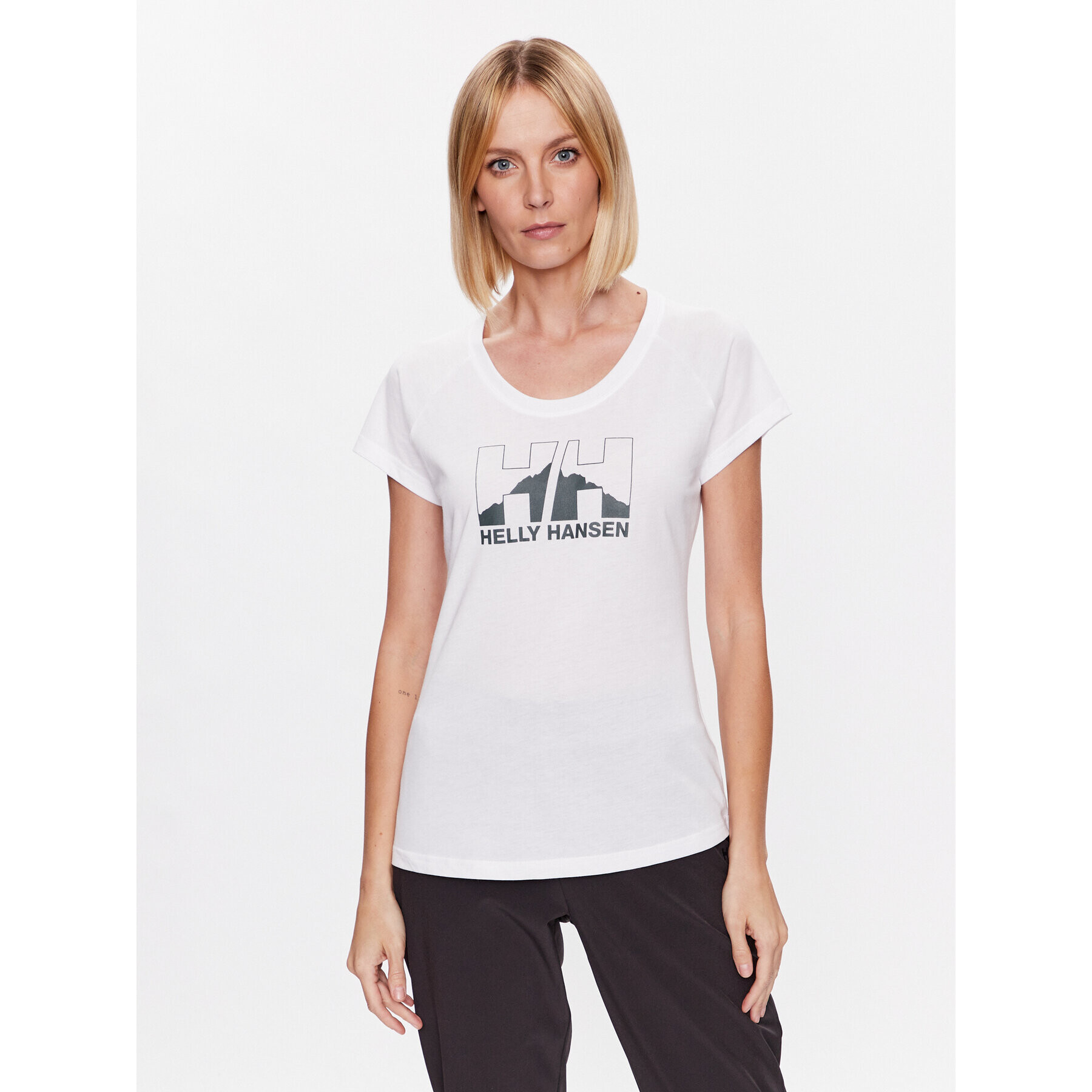 Helly Hansen Тишърт Nord Graphic 62985 Бял Regular Fit - Pepit.bg