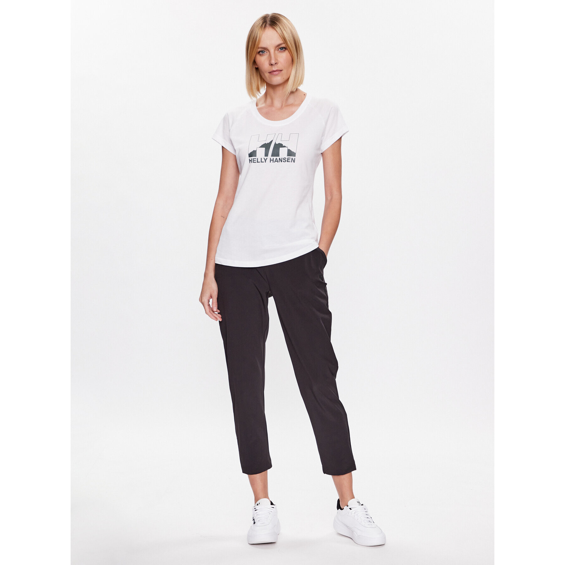 Helly Hansen Тишърт Nord Graphic 62985 Бял Regular Fit - Pepit.bg