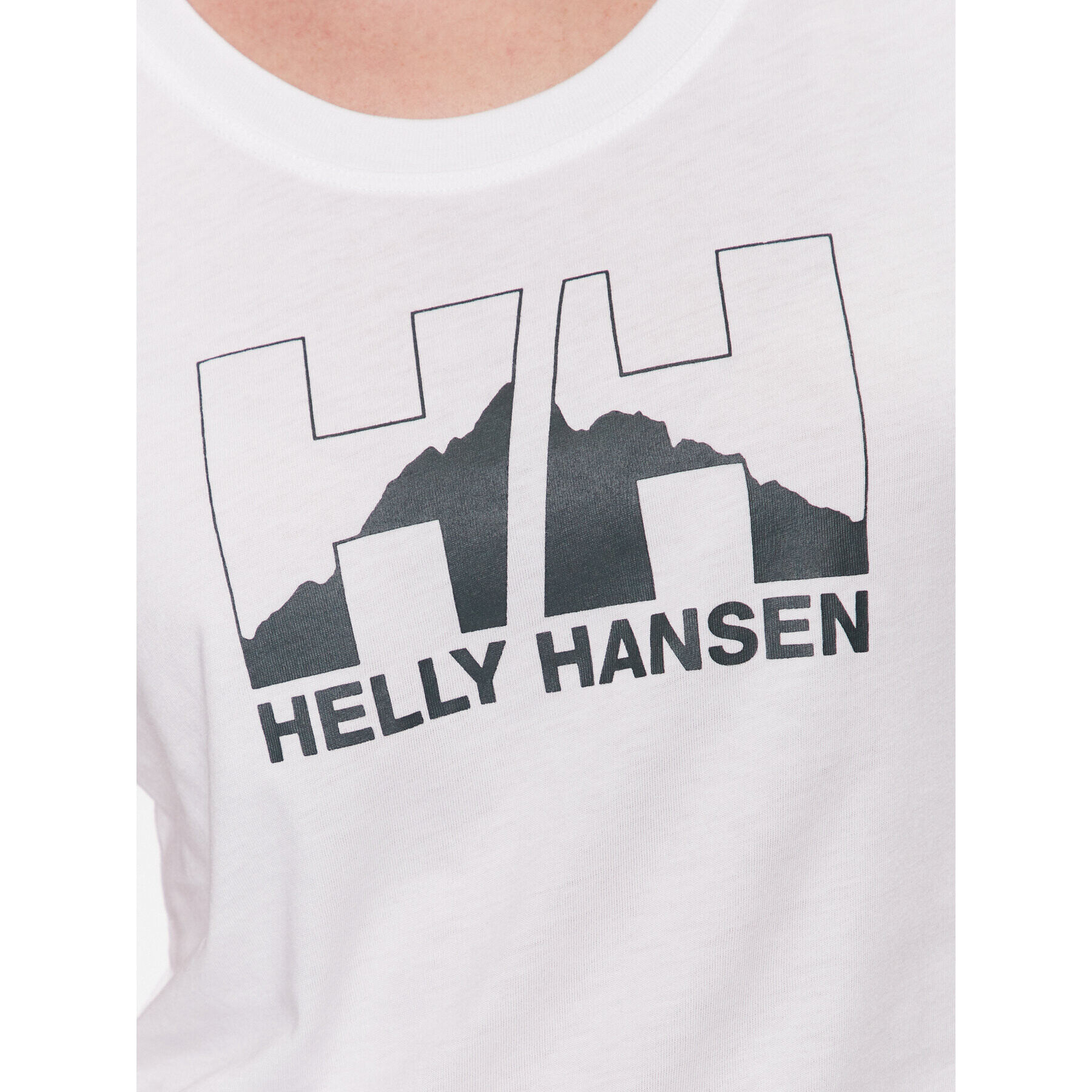 Helly Hansen Тишърт Nord Graphic 62985 Бял Regular Fit - Pepit.bg