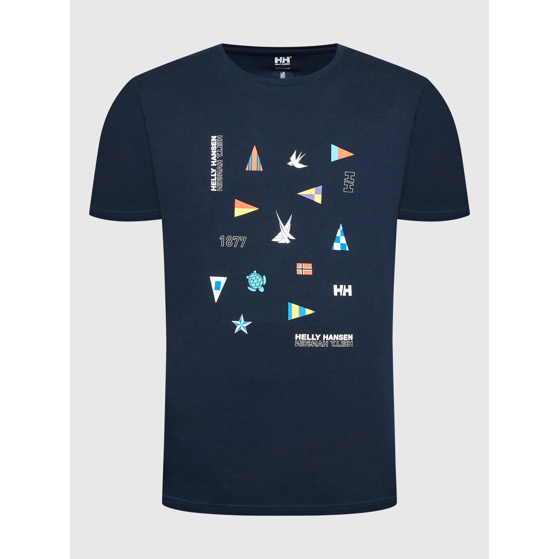 Helly Hansen Тишърт Shoreline 34222 Тъмносин Regular Fit - Pepit.bg